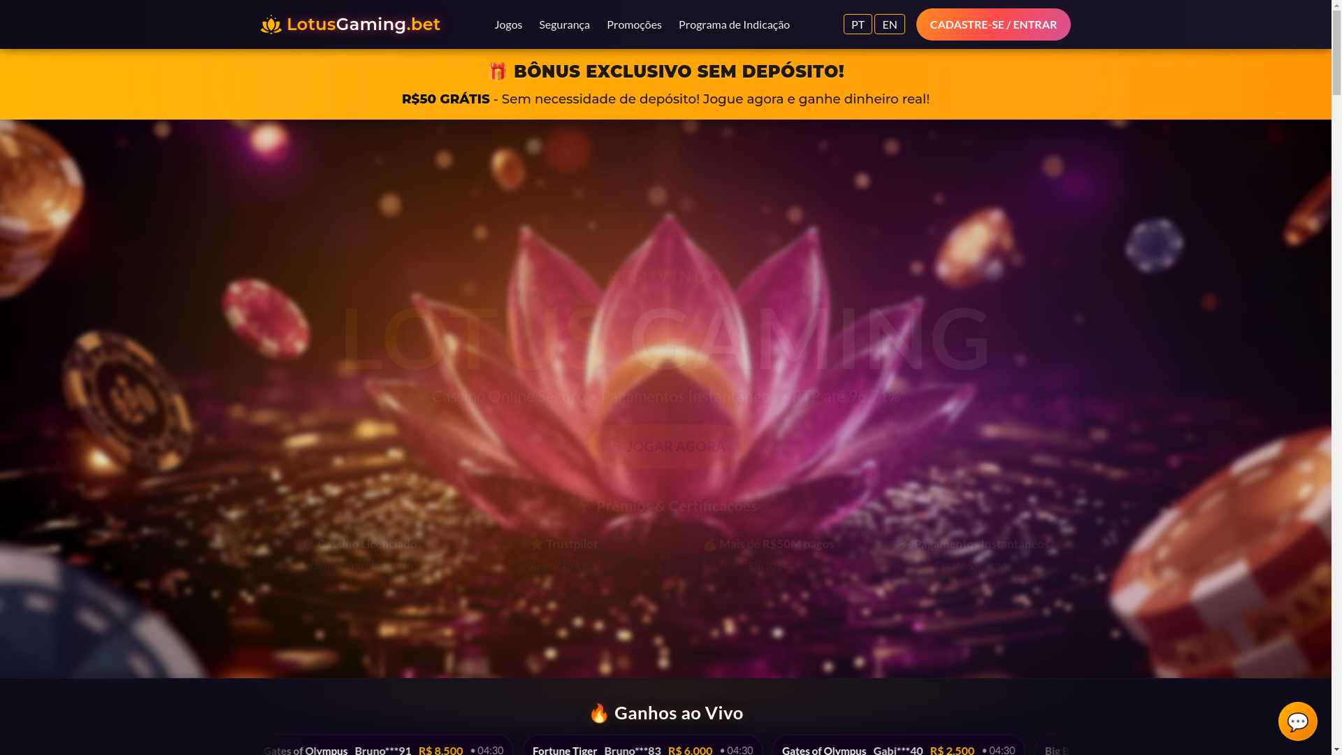 website screenshot of https://lotusigaming.bet/