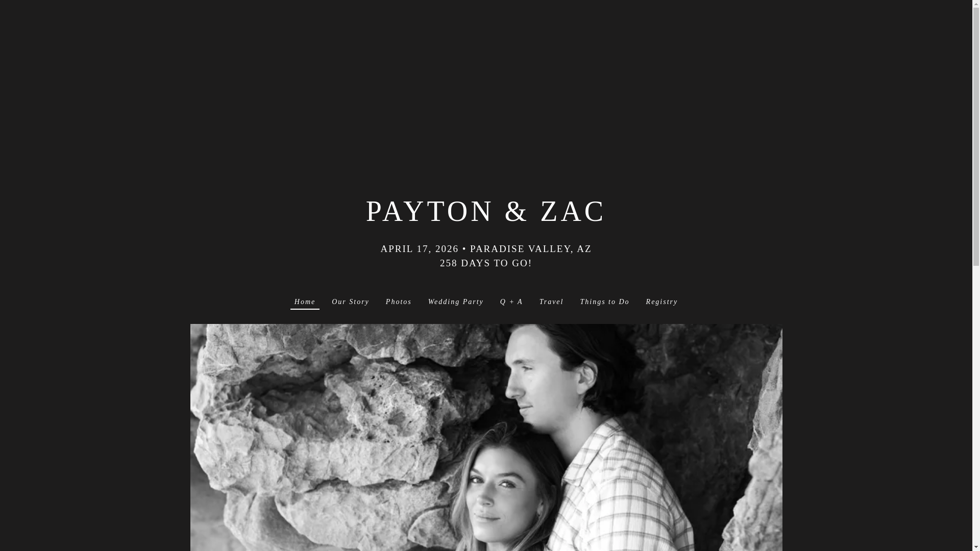 website screenshot of https://zacandpayton.com/