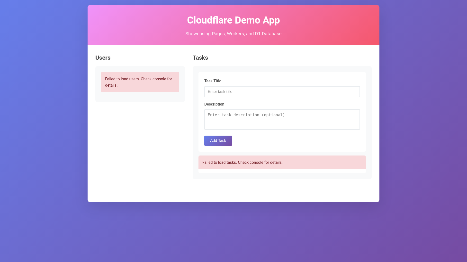 website screenshot of https://cloudflare-demo-pages.pages.dev/
