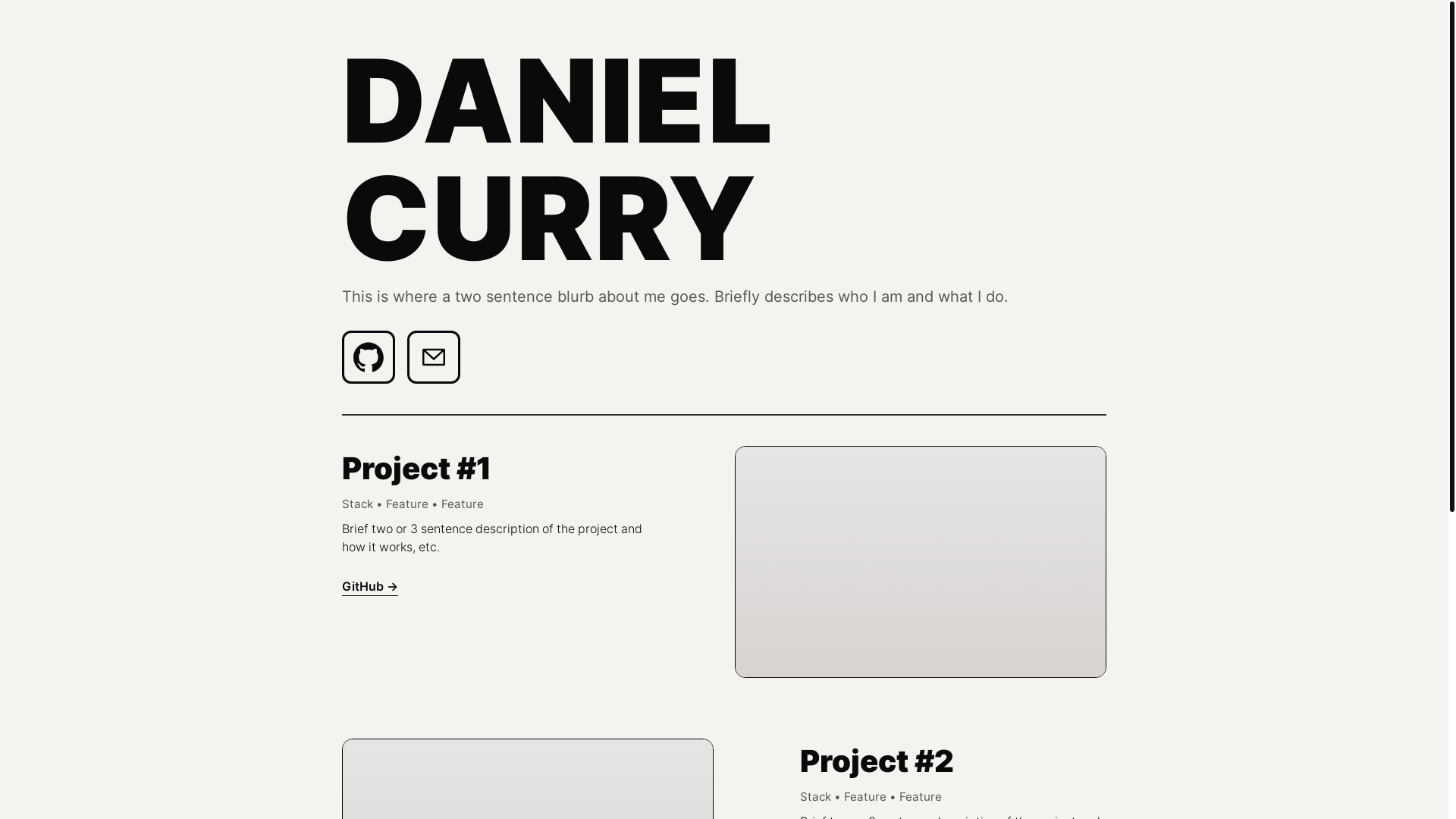 website screenshot of https://daniel-curry.com/