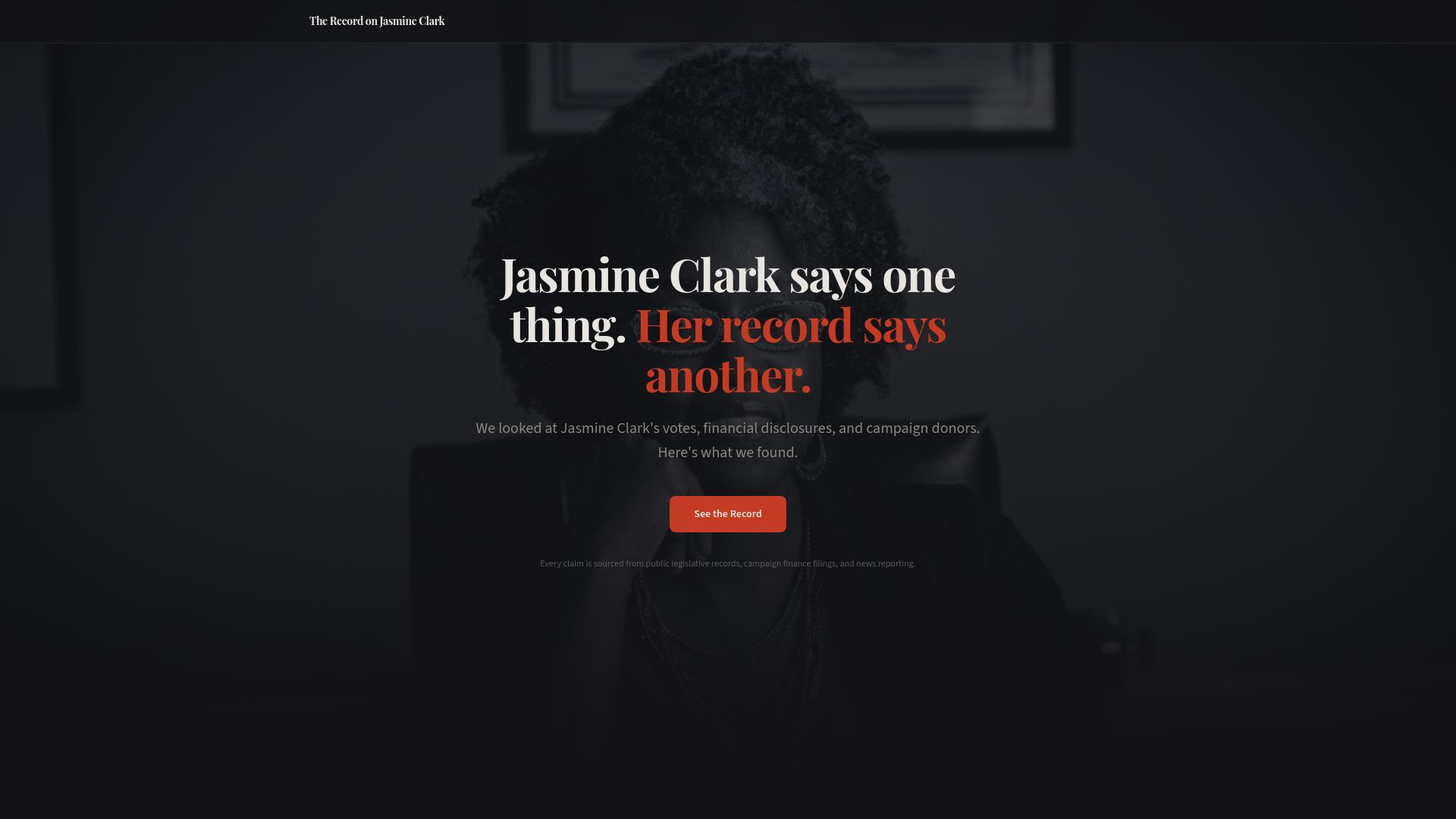 website screenshot of https://clarkrecord.com/