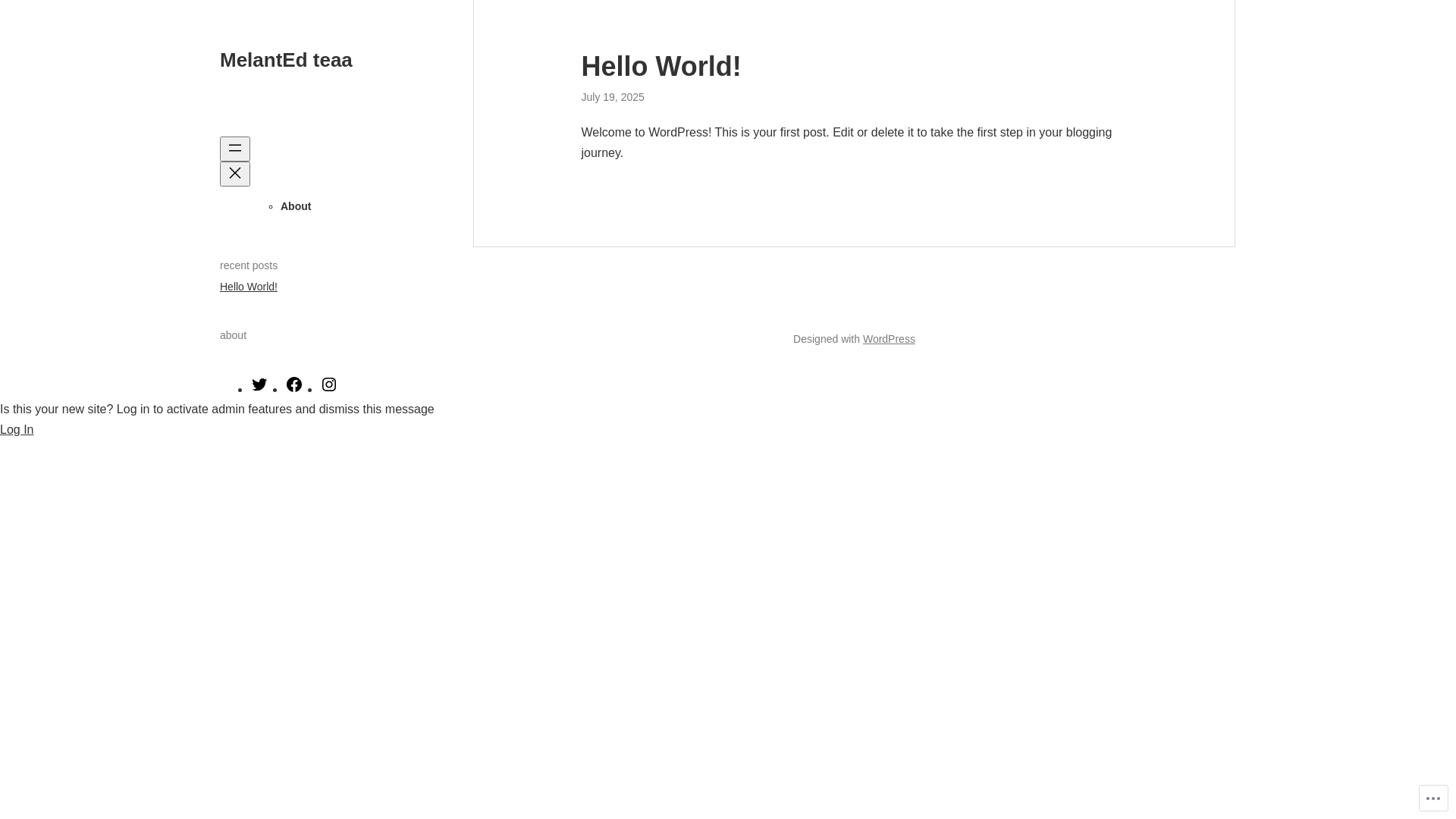 website screenshot of https://melantedteaa.com/