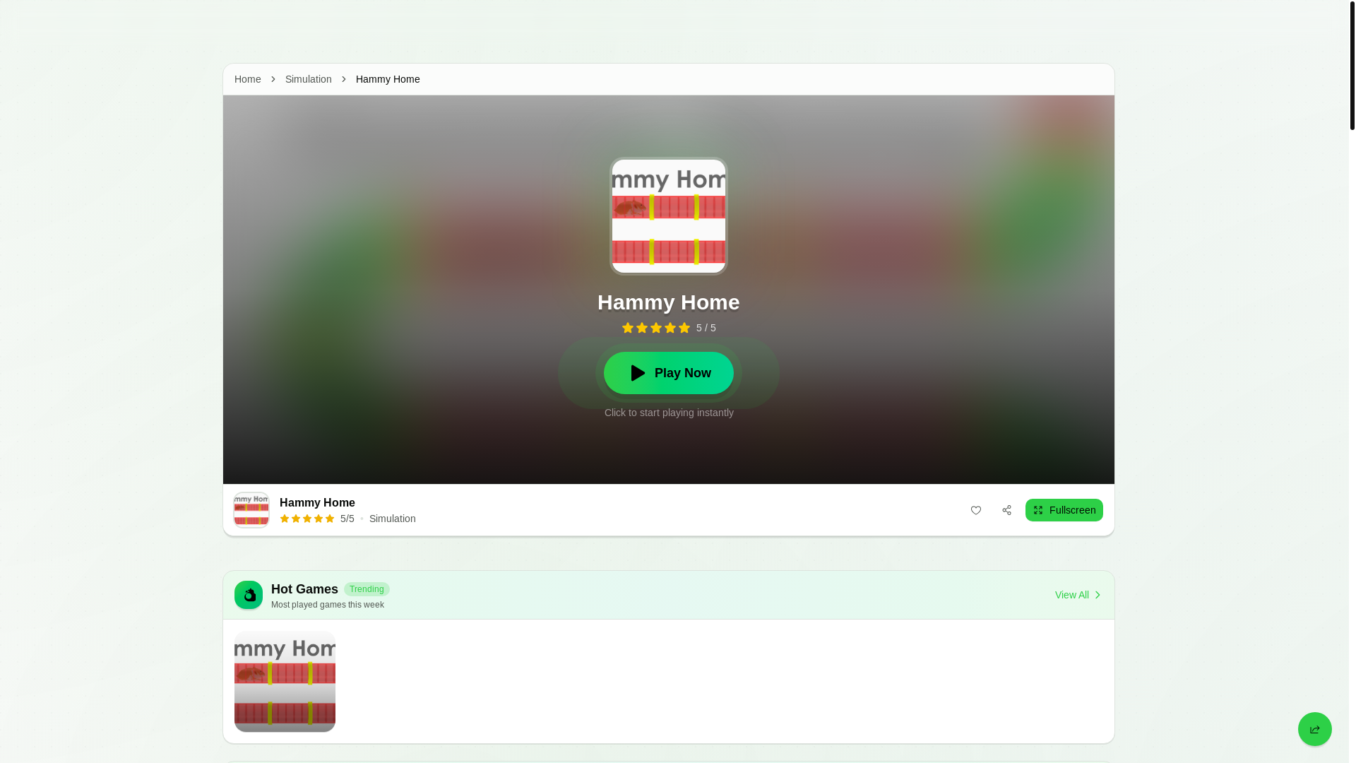 website screenshot of https://hammyhome.pages.dev/