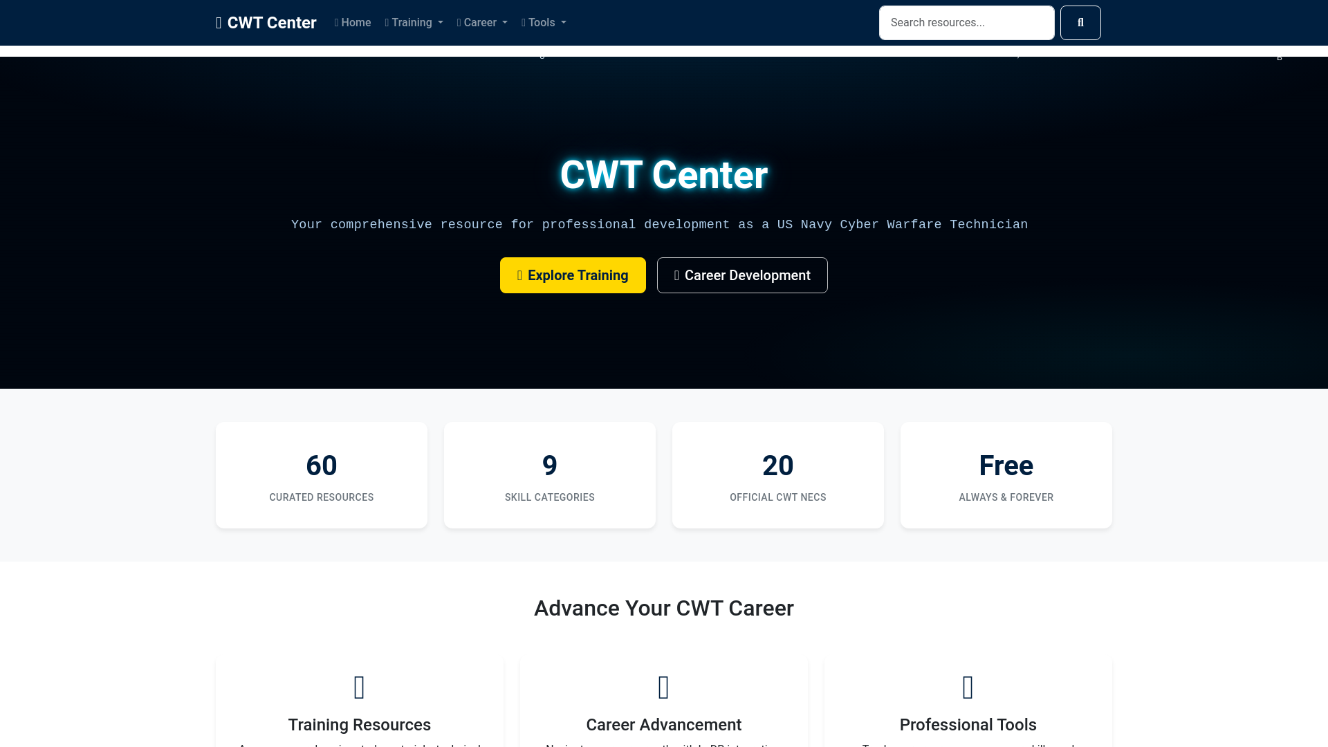 website screenshot of https://cwt-center.com/