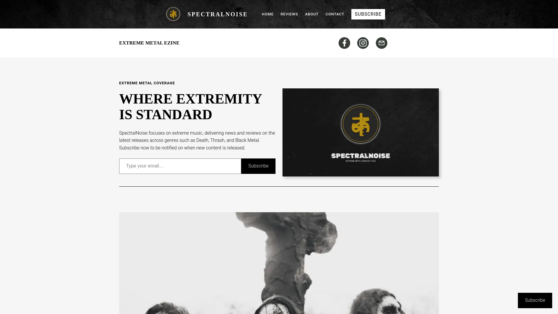 website screenshot of https://spectralnoise.co.uk