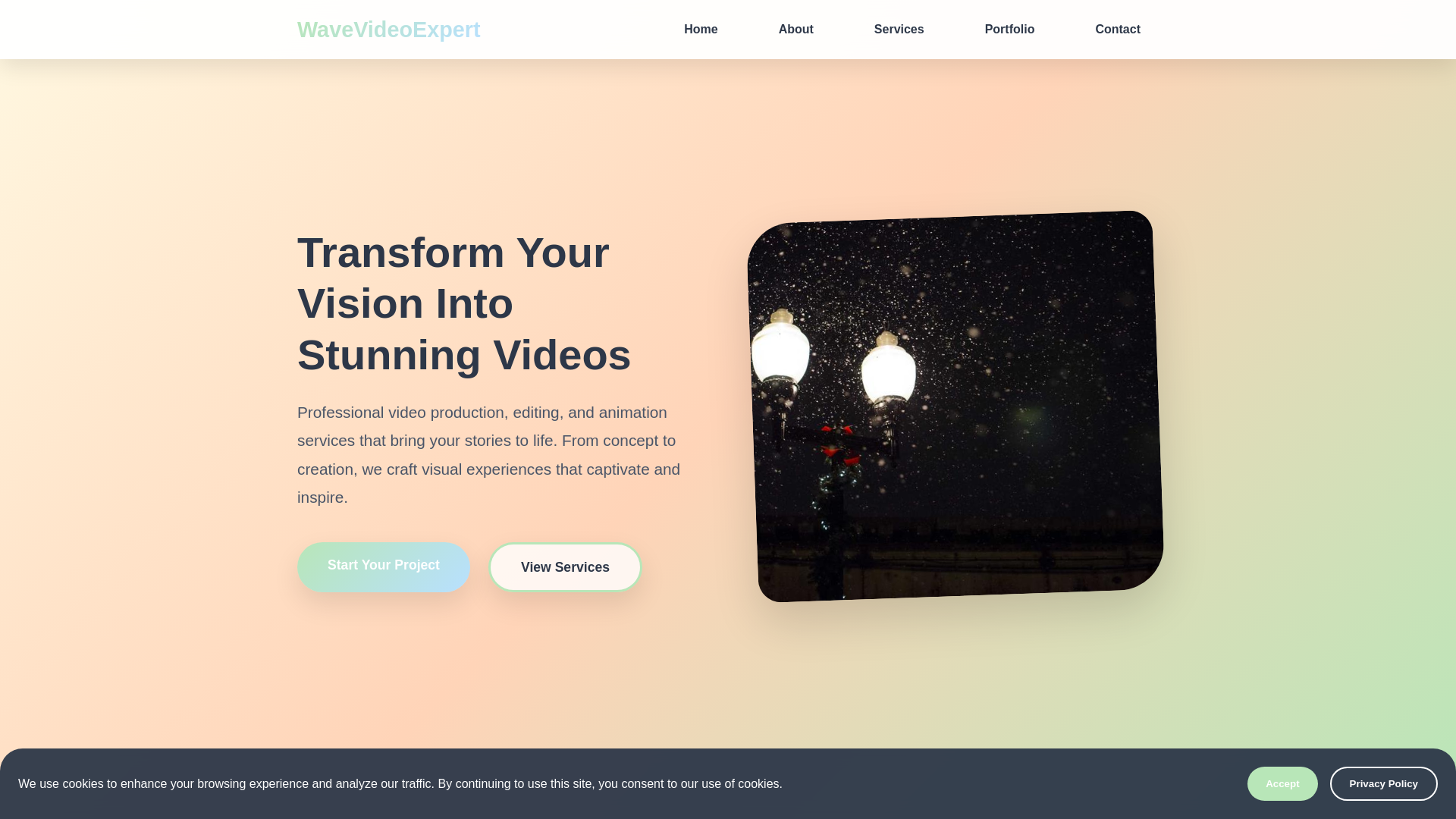 website screenshot of https://wavevideoexpert.shop
