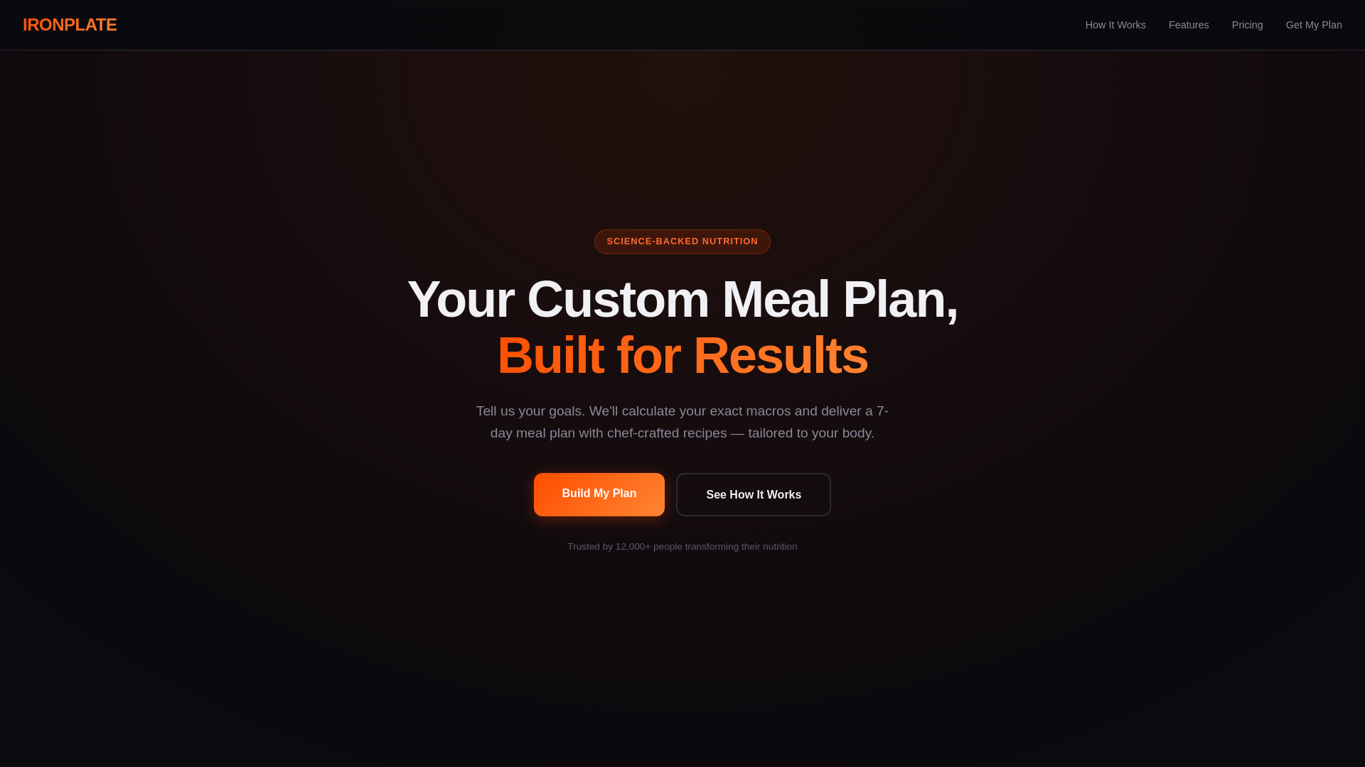 website screenshot of https://ironplate.co.uk/