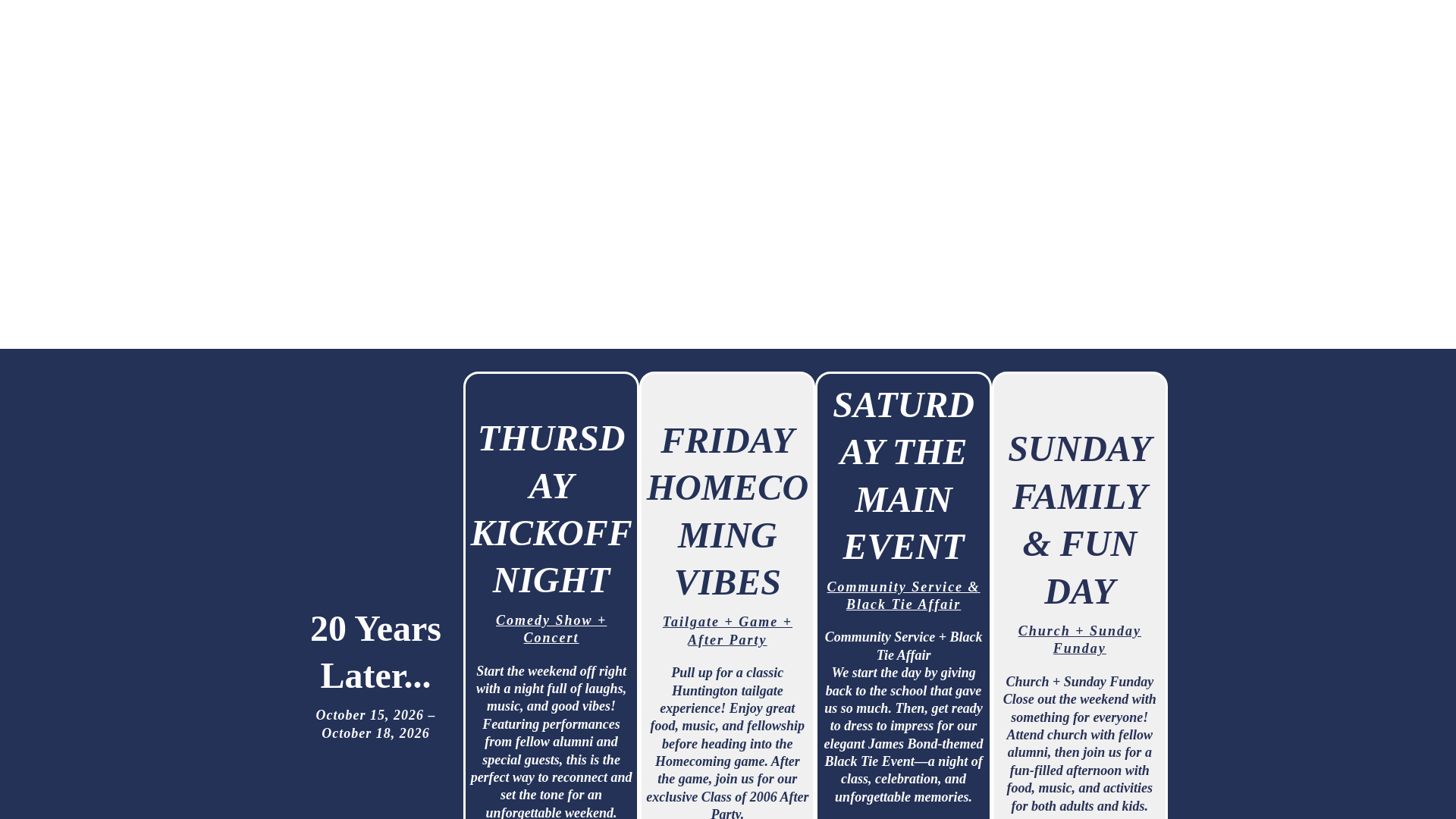 website screenshot of https://hhs06alumni.com/