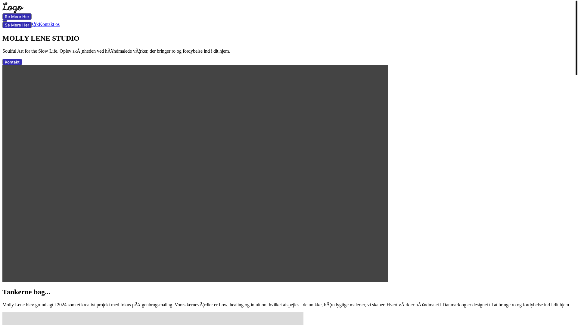 website screenshot of https://mollylenestudio.dk/