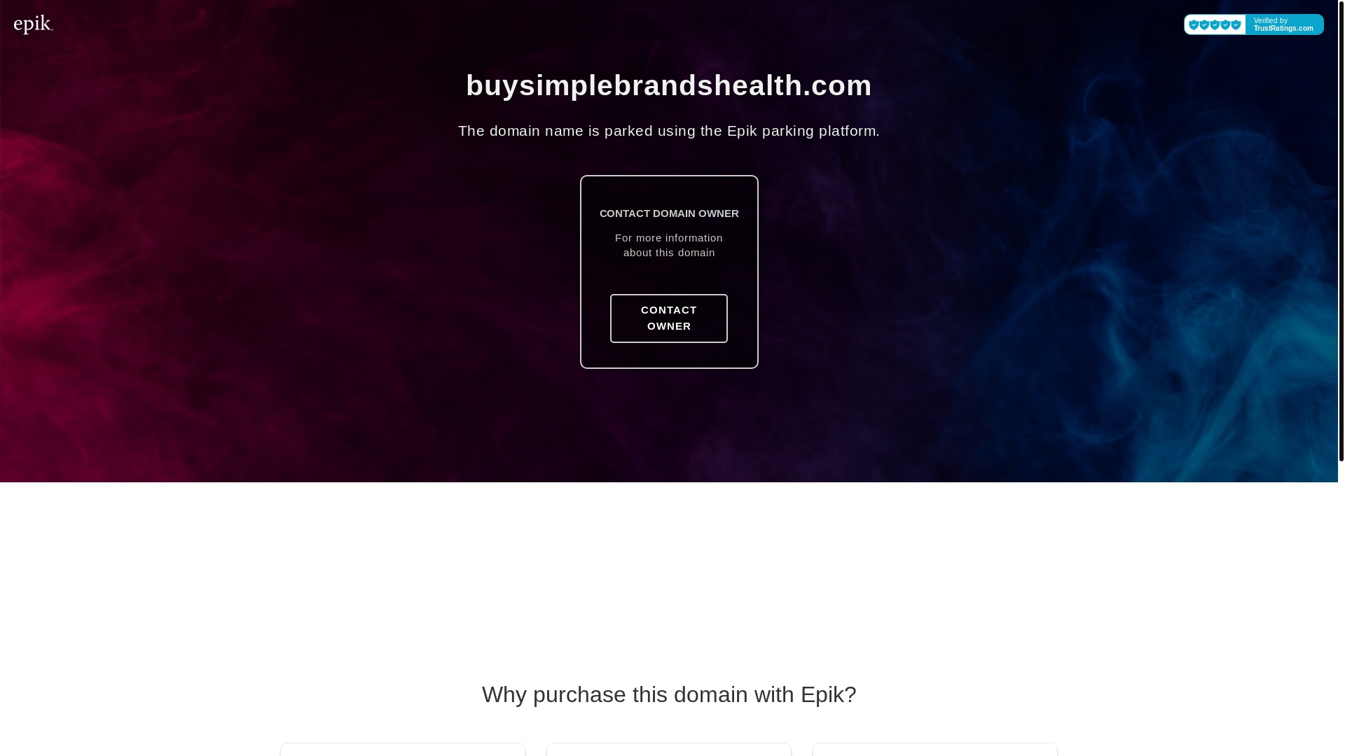website screenshot of https://buysimplebrandshealth.com/