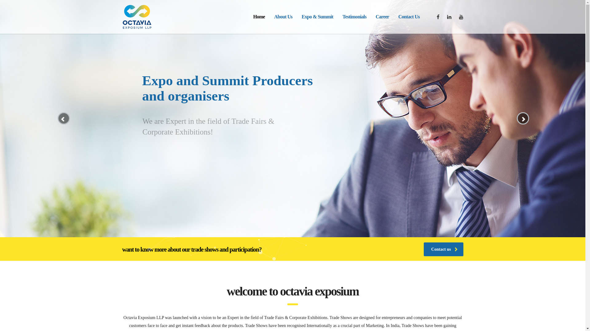 website screenshot of https://theoctaexpo.com/