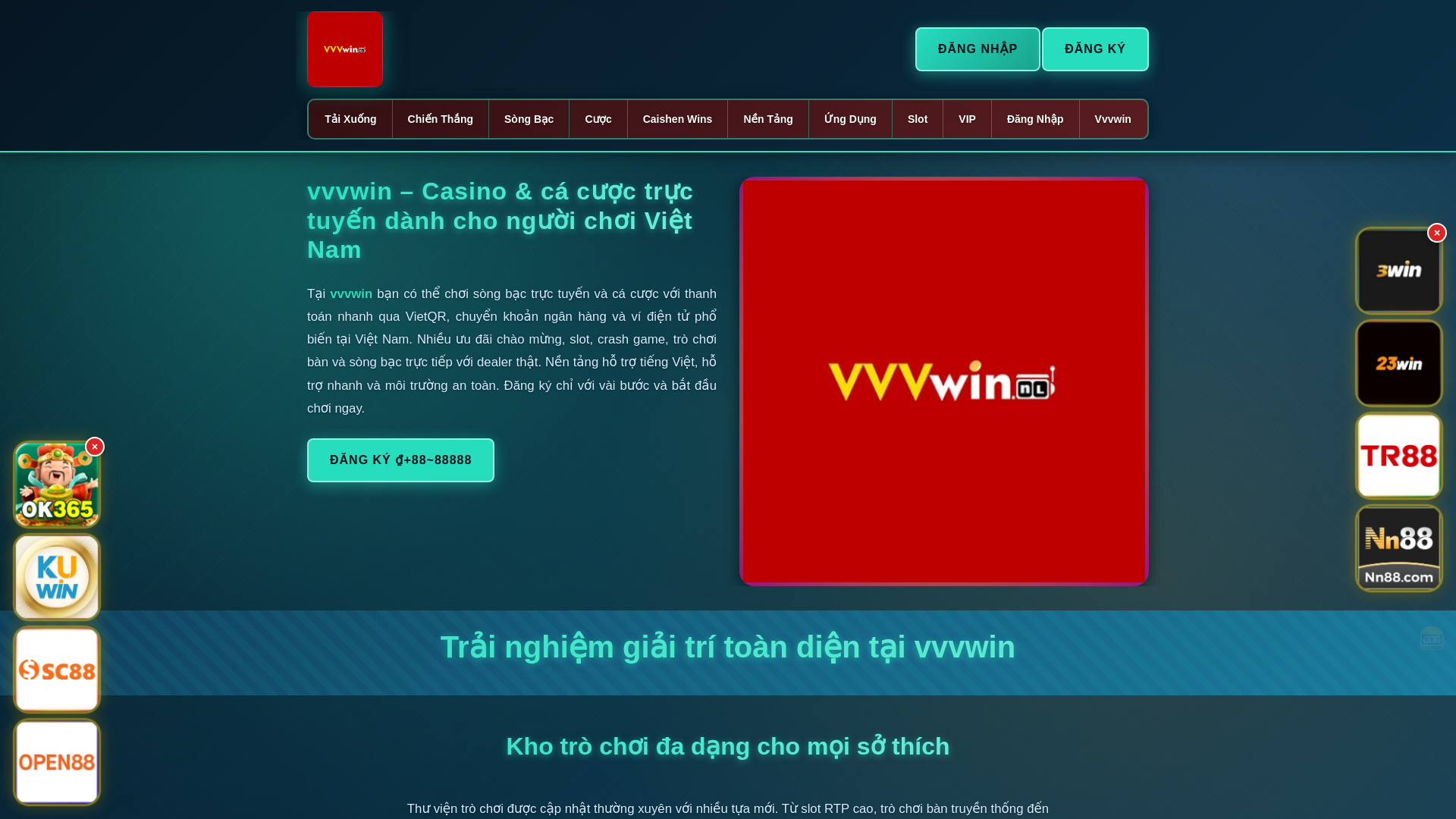 website screenshot of https://vvvwinmot.com/