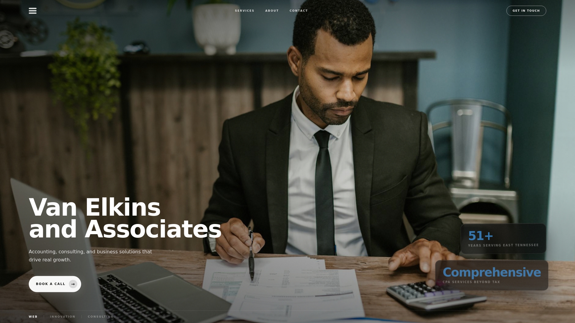 website screenshot of https://commandf-van-elkins-and-associates-cpas.pages.dev/