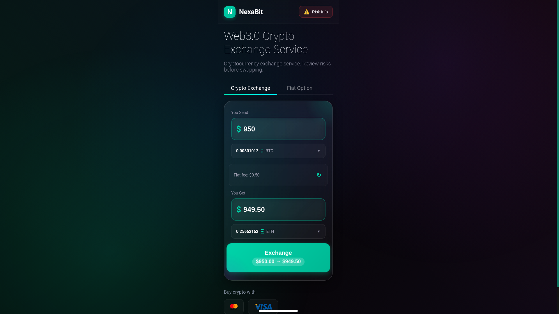 website screenshot of https://exchangeswap.org/