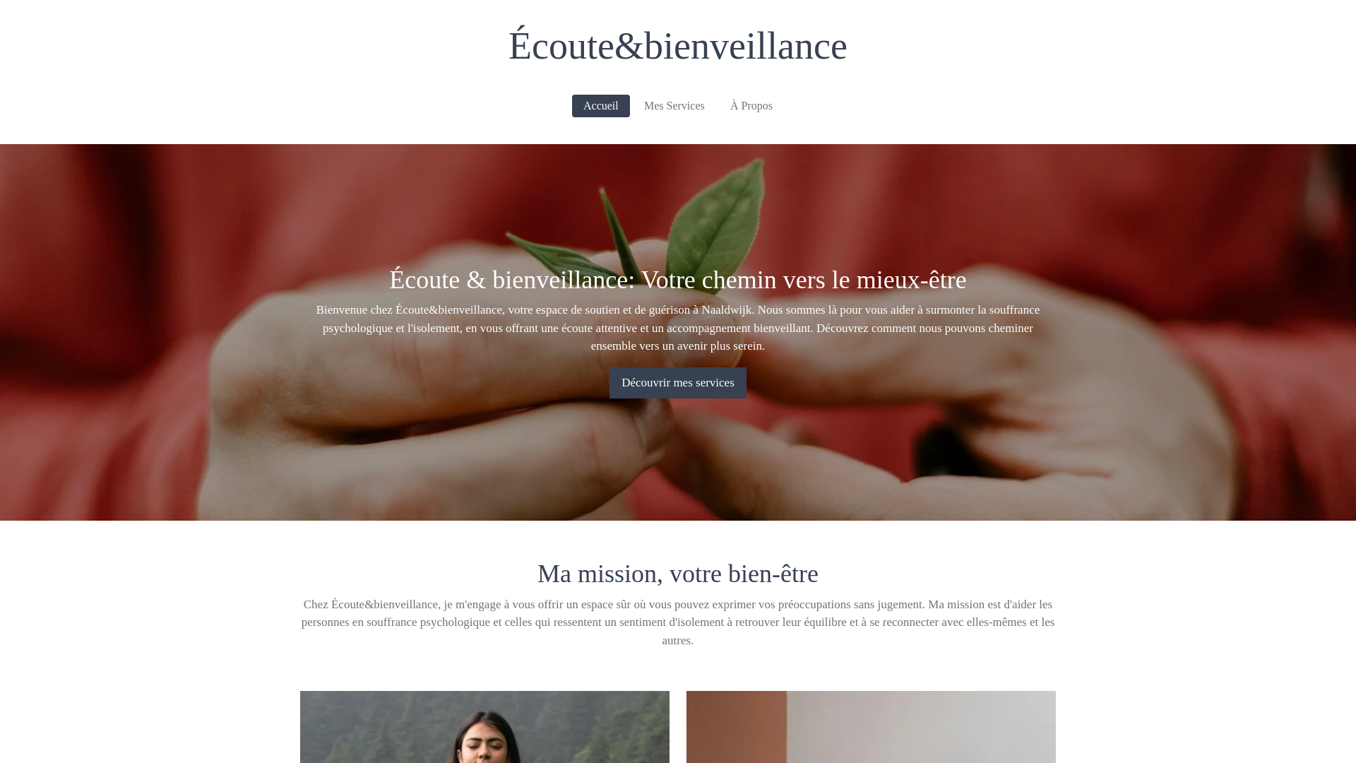 website screenshot of https://ecoute-bienveillance.org/