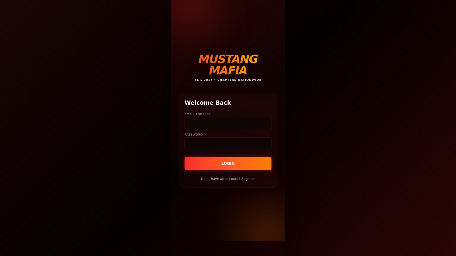 website screenshot of https://mustangmafia.us/