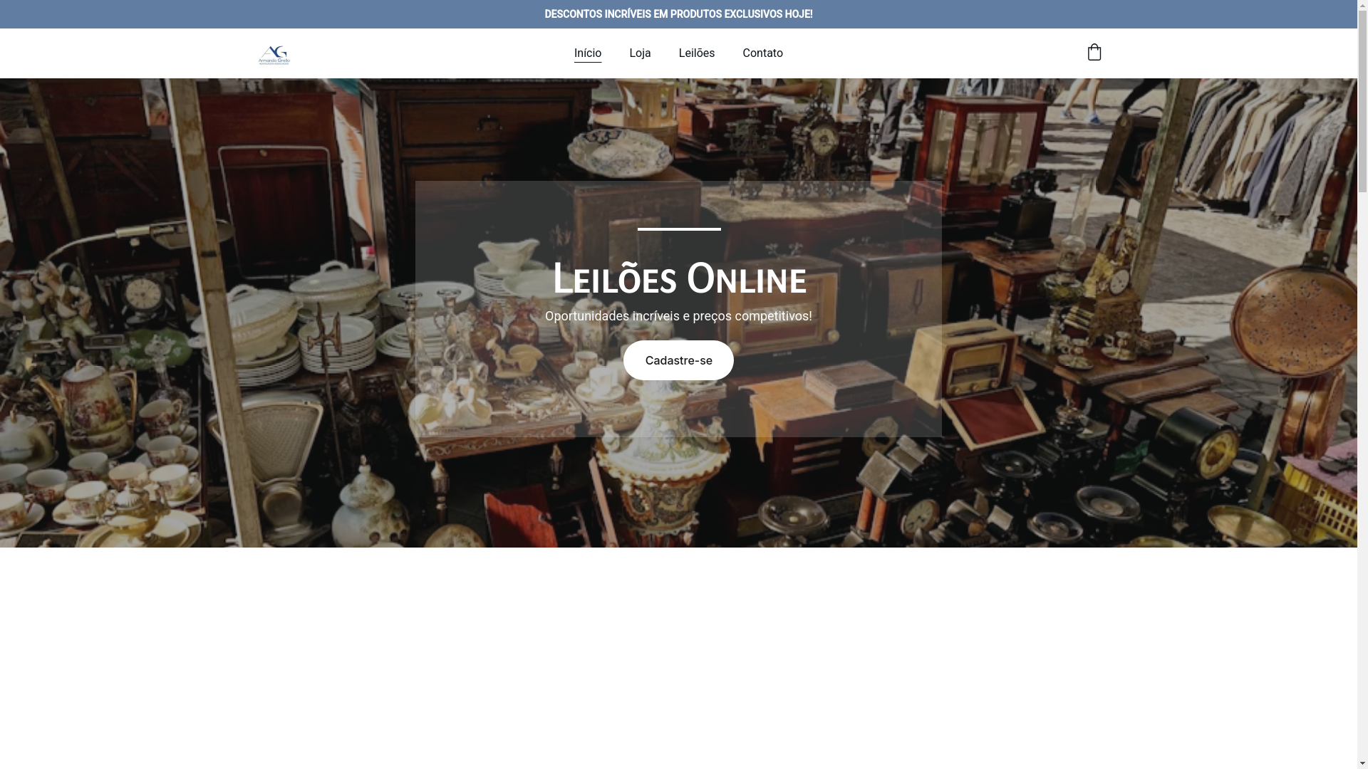 website screenshot of https://armandogrelloleiloes.com/