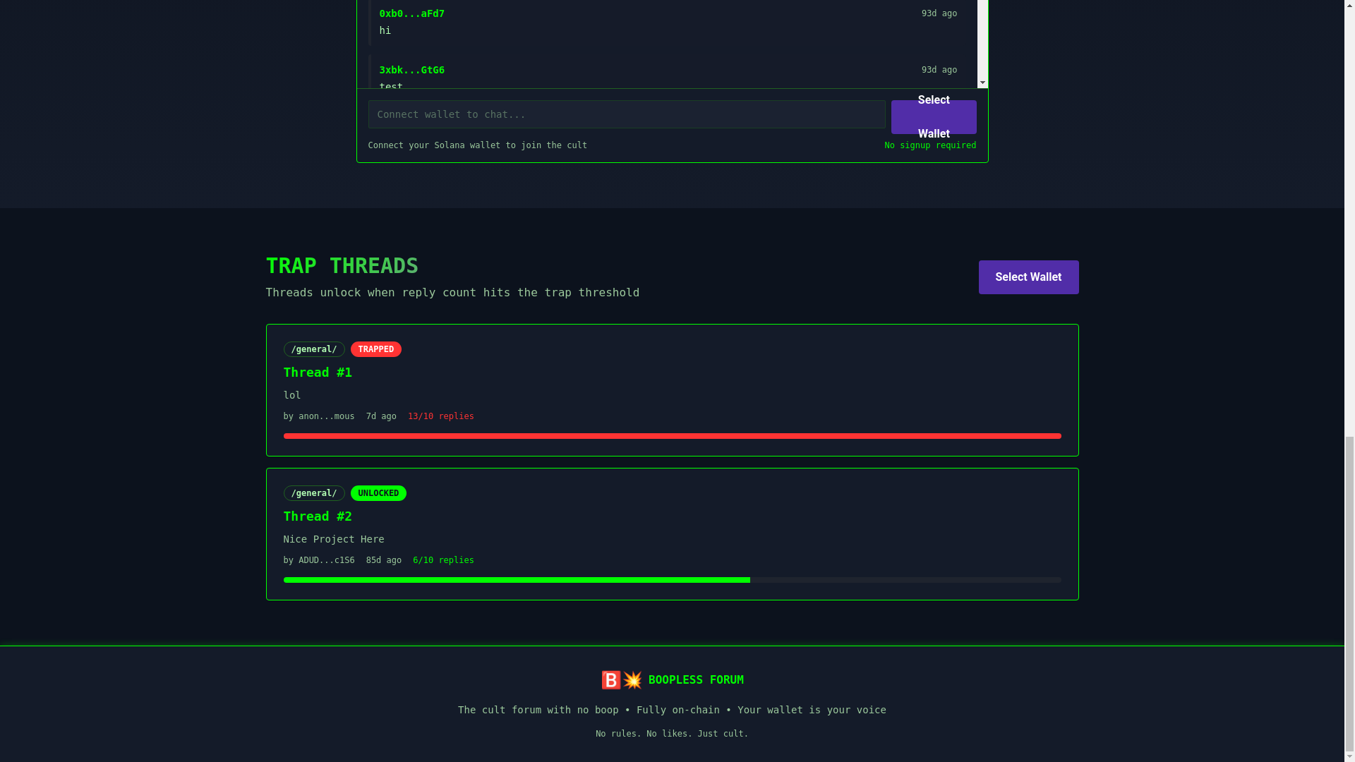 website screenshot of https://boopless.forum/