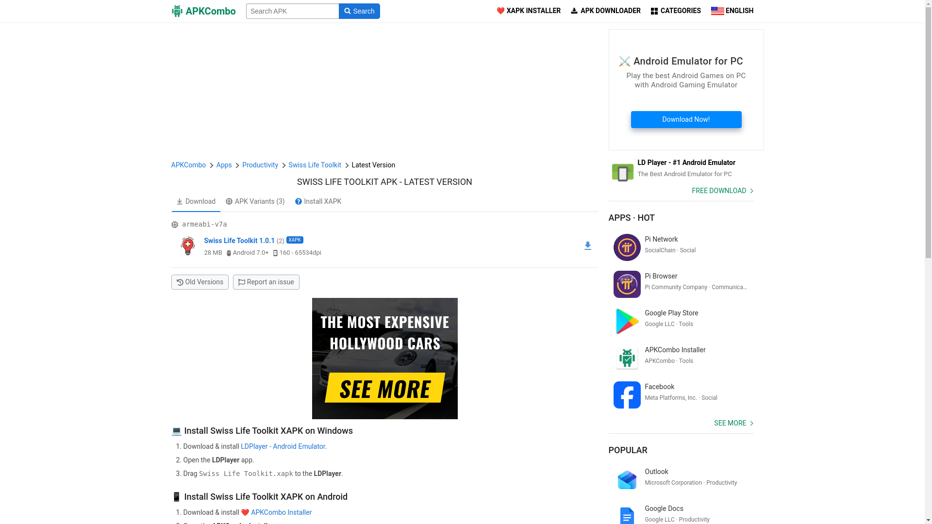 website screenshot of https://apkcombo.com/swiss-life-toolkit/com.freshapps.swissguide/download/apk