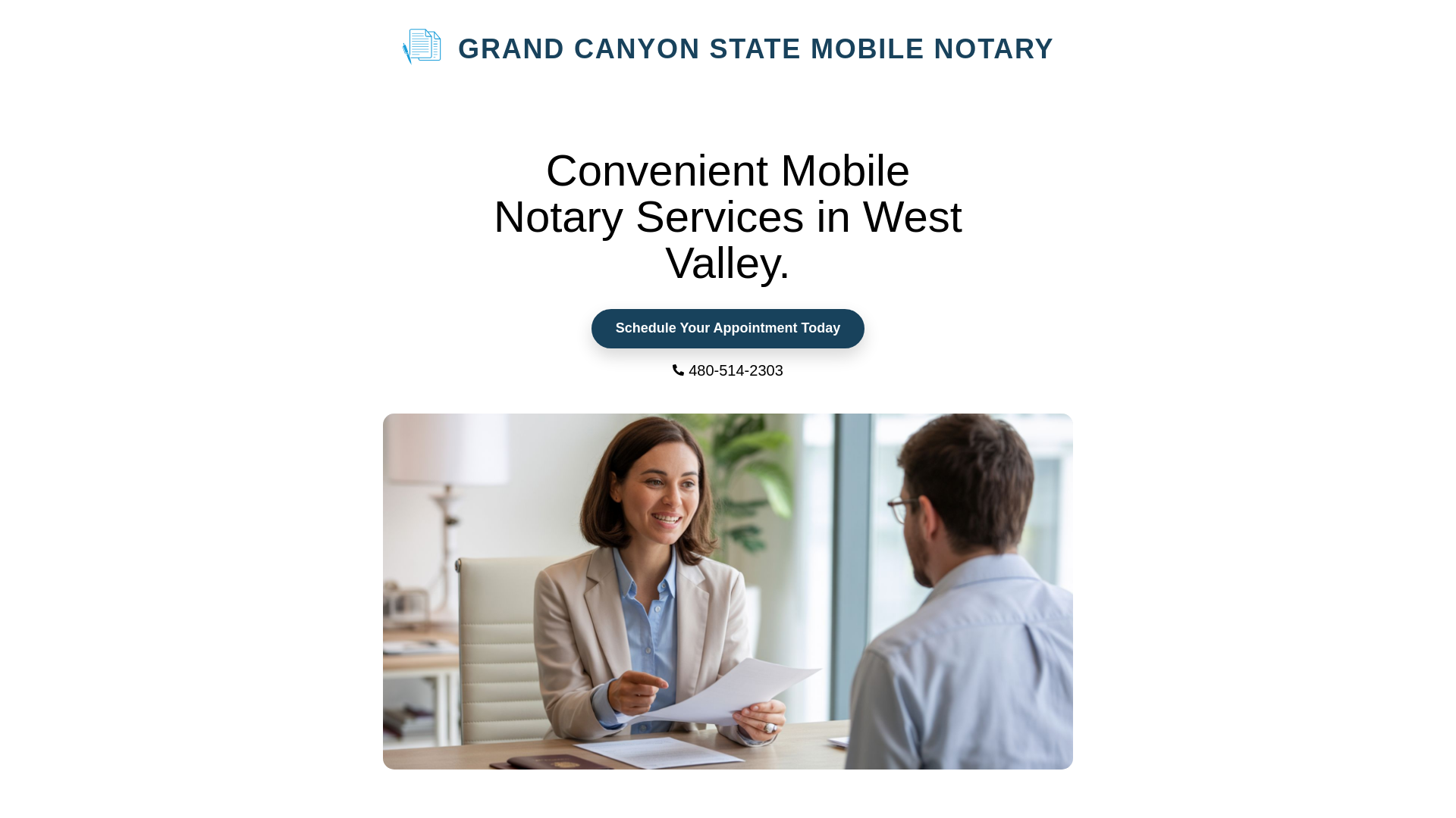 website screenshot of https://gcsmnotary.com/