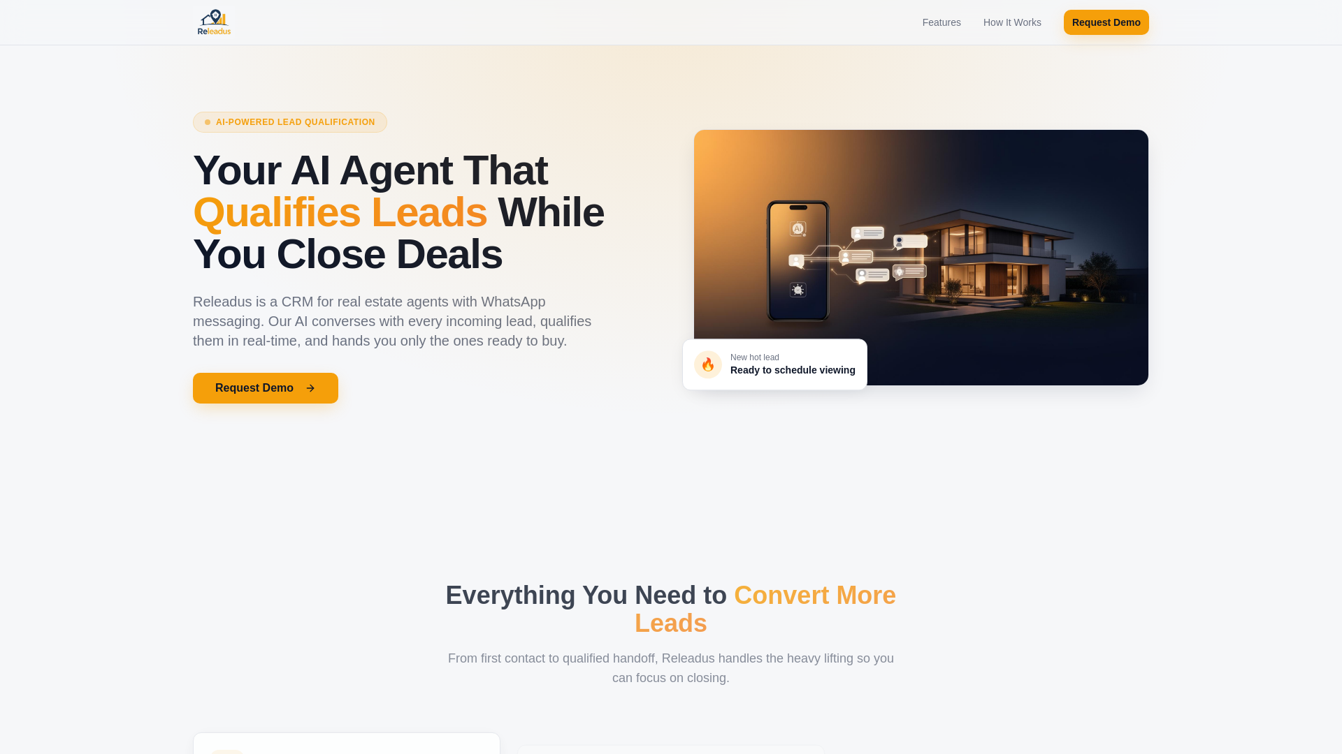 website screenshot of https://releadus.com/