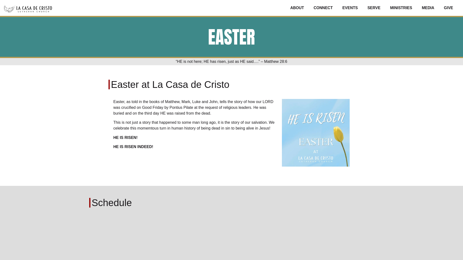 website screenshot of https://easteratlacasa.com
