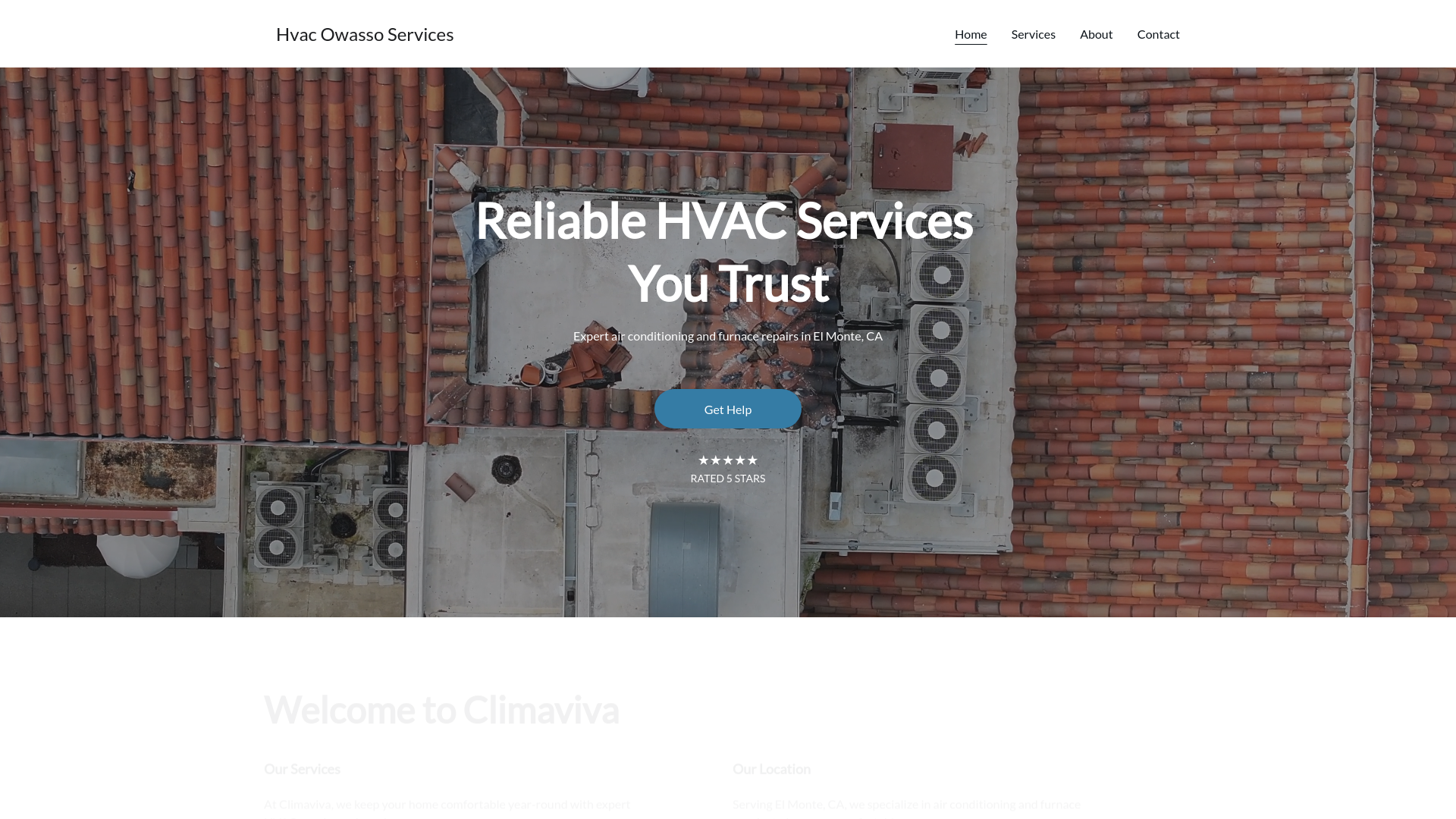 website screenshot of https://hvacowassoservices.site/