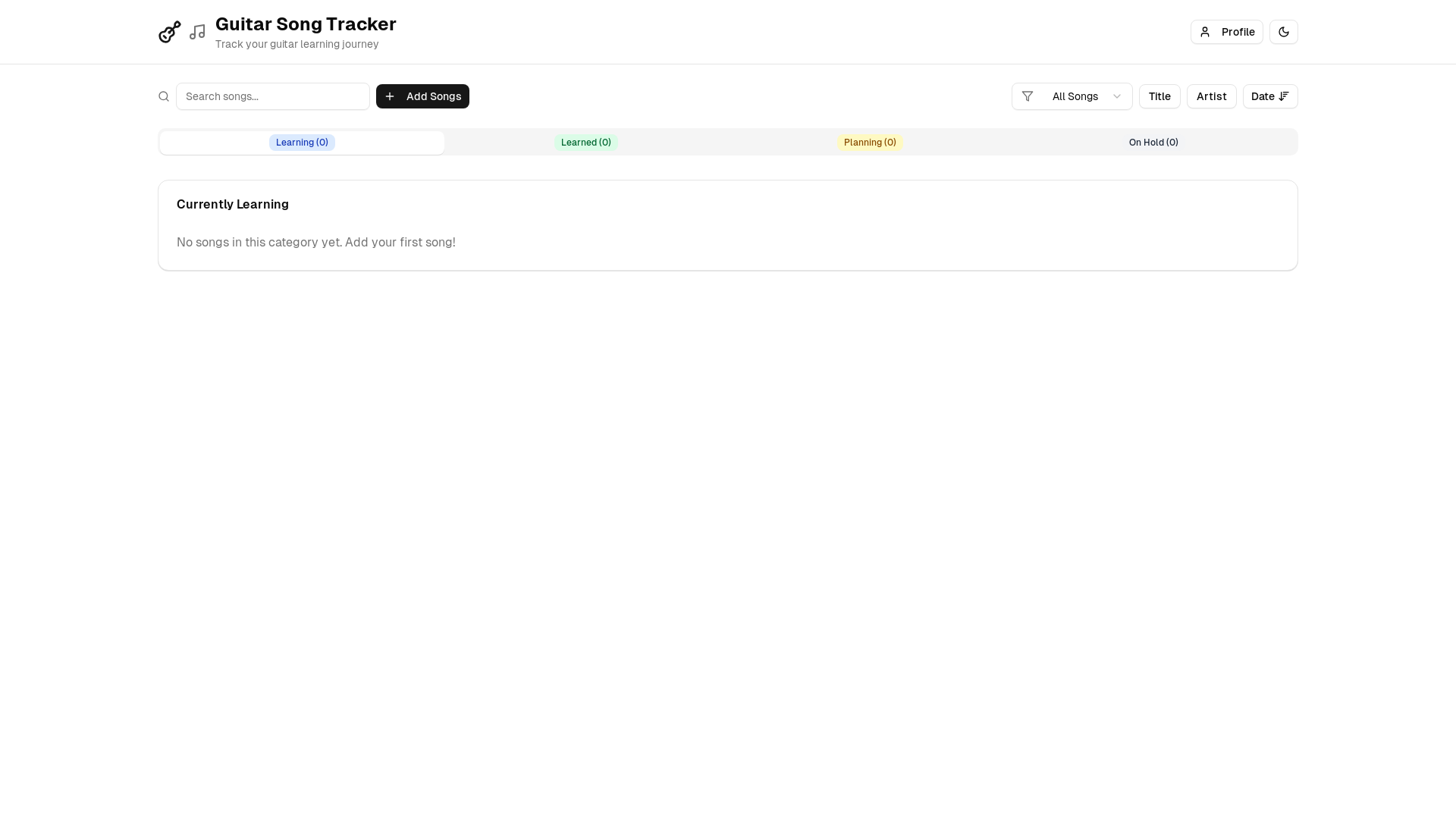 website screenshot of https://guitar-song-tracker.pages.dev/