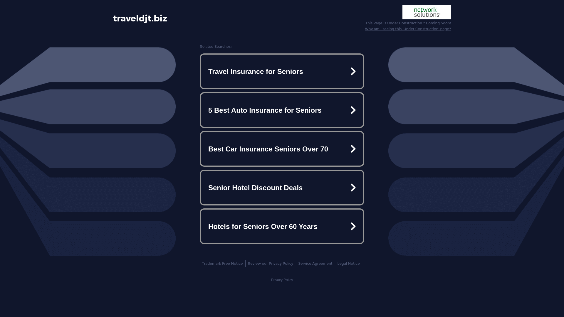 website screenshot of https://traveldjt.biz/