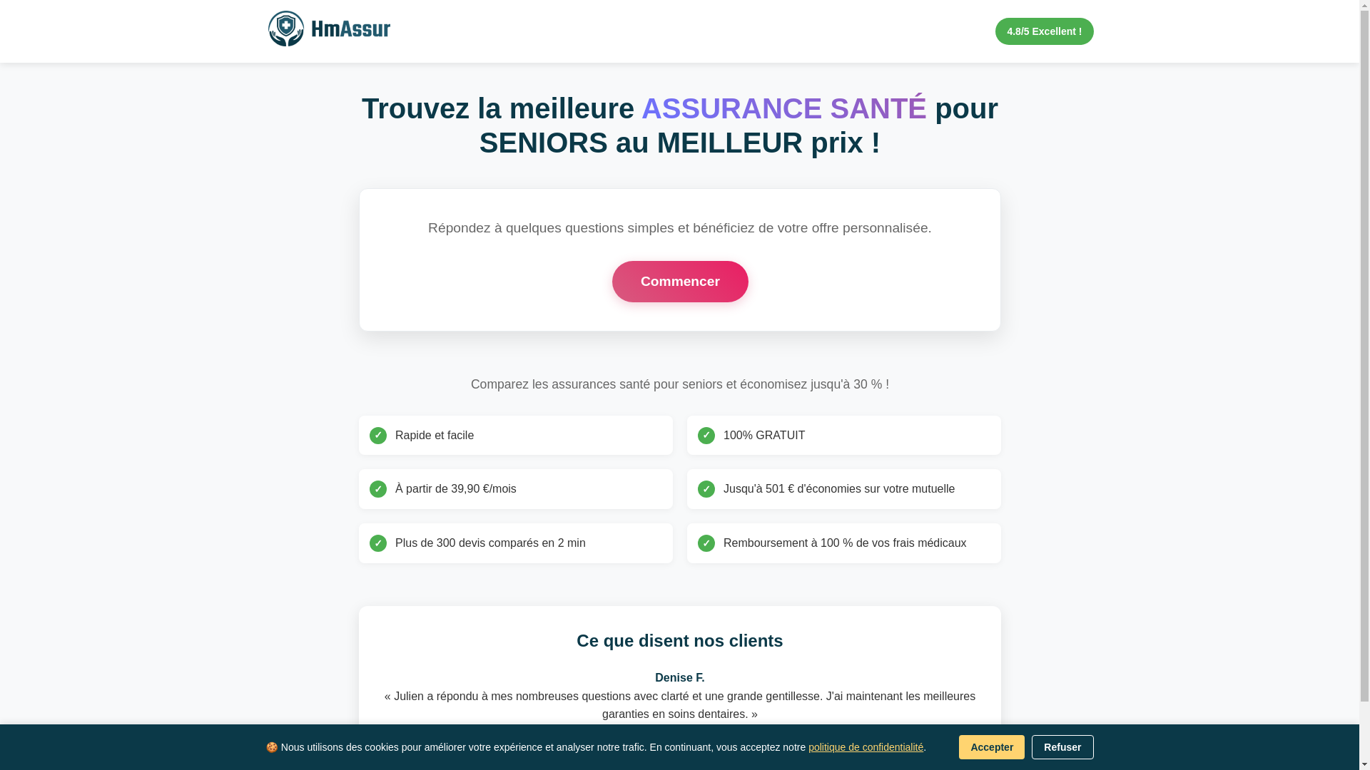 website screenshot of https://hmassur.pages.dev/