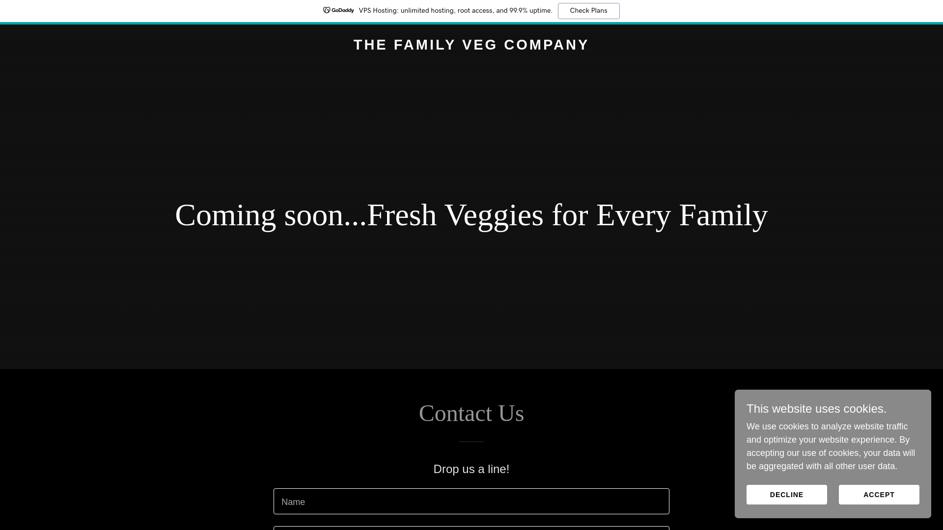 website screenshot of https://thefamilyvegcompany.co.uk/