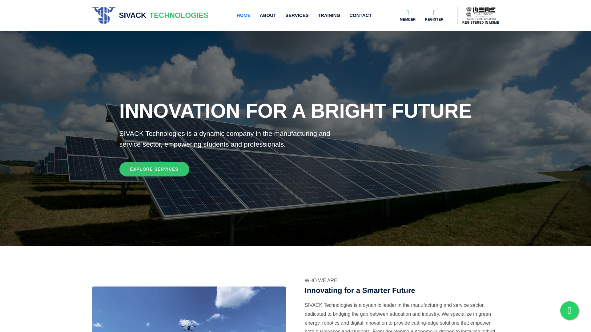 website screenshot of https://sivacktechnologies.pages.dev/