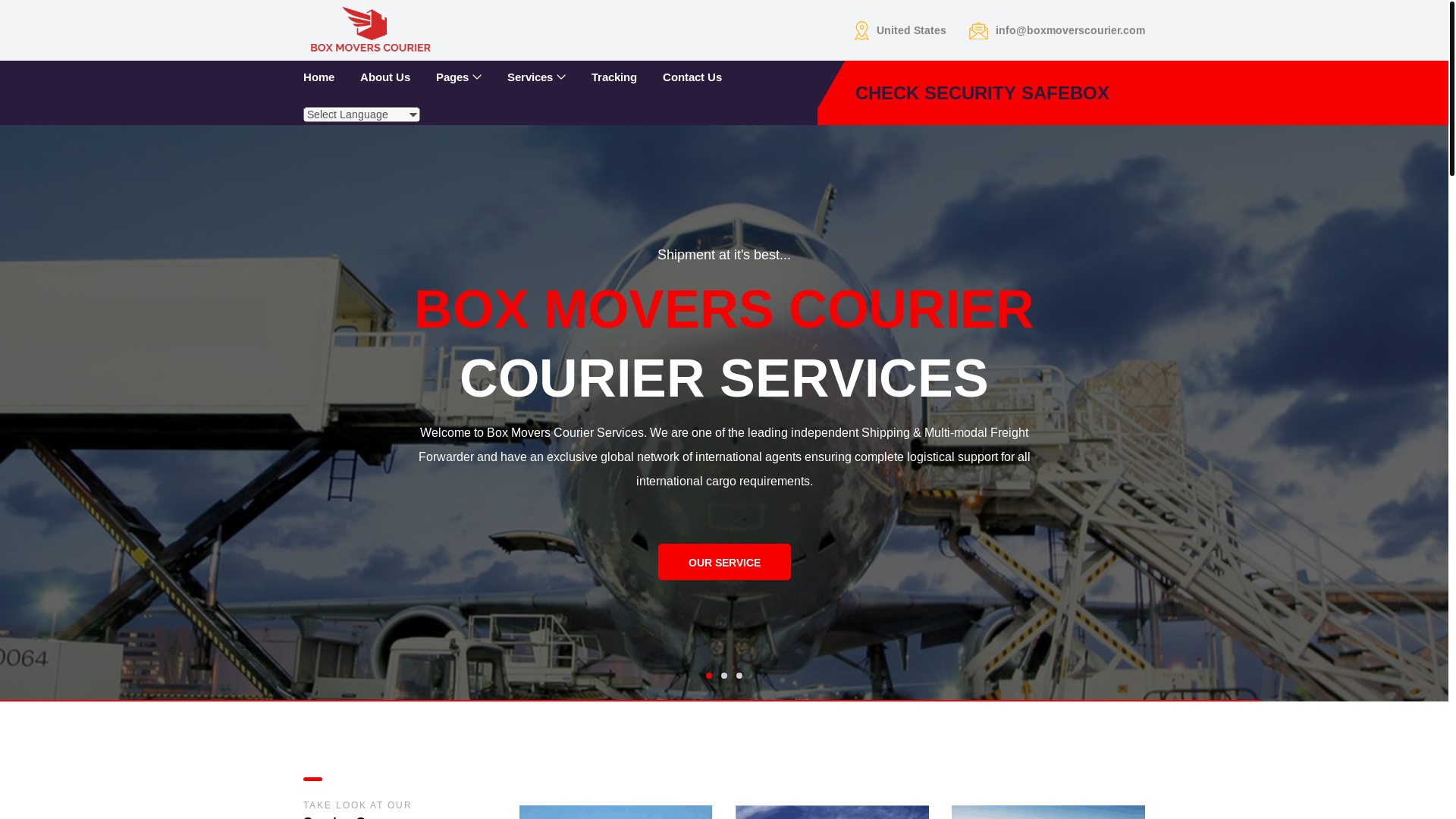 website screenshot of https://boxmovercourier.com/