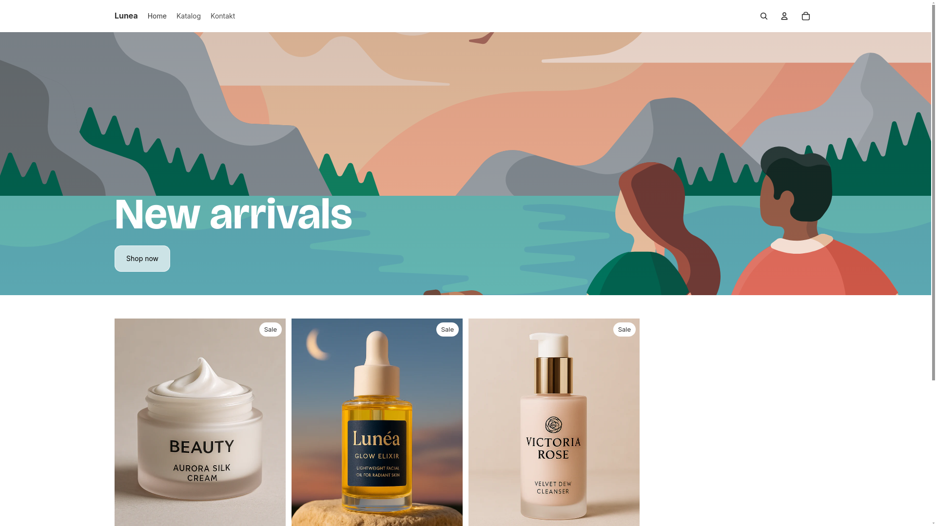 website screenshot of https://luneamarket.de/