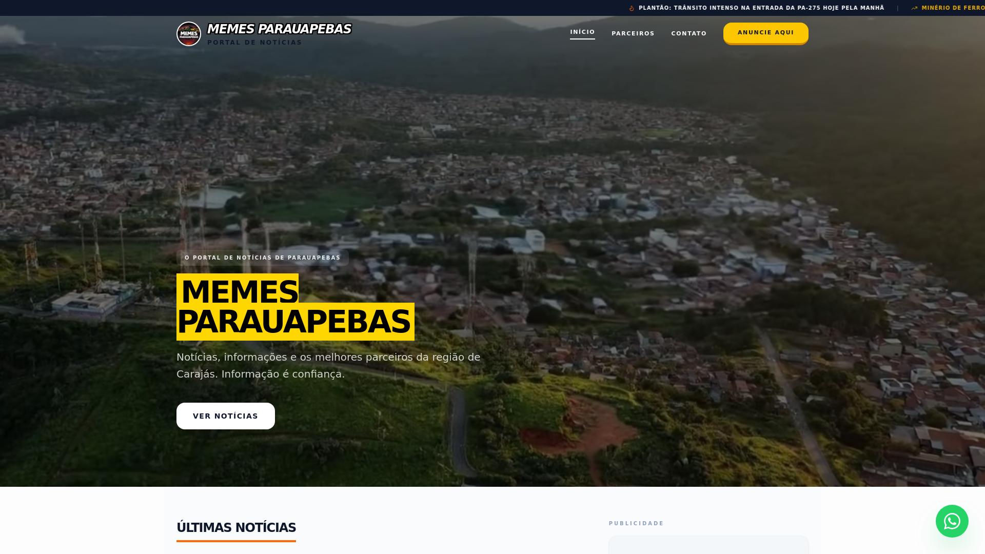 website screenshot of https://memesparaubebas.com.br/