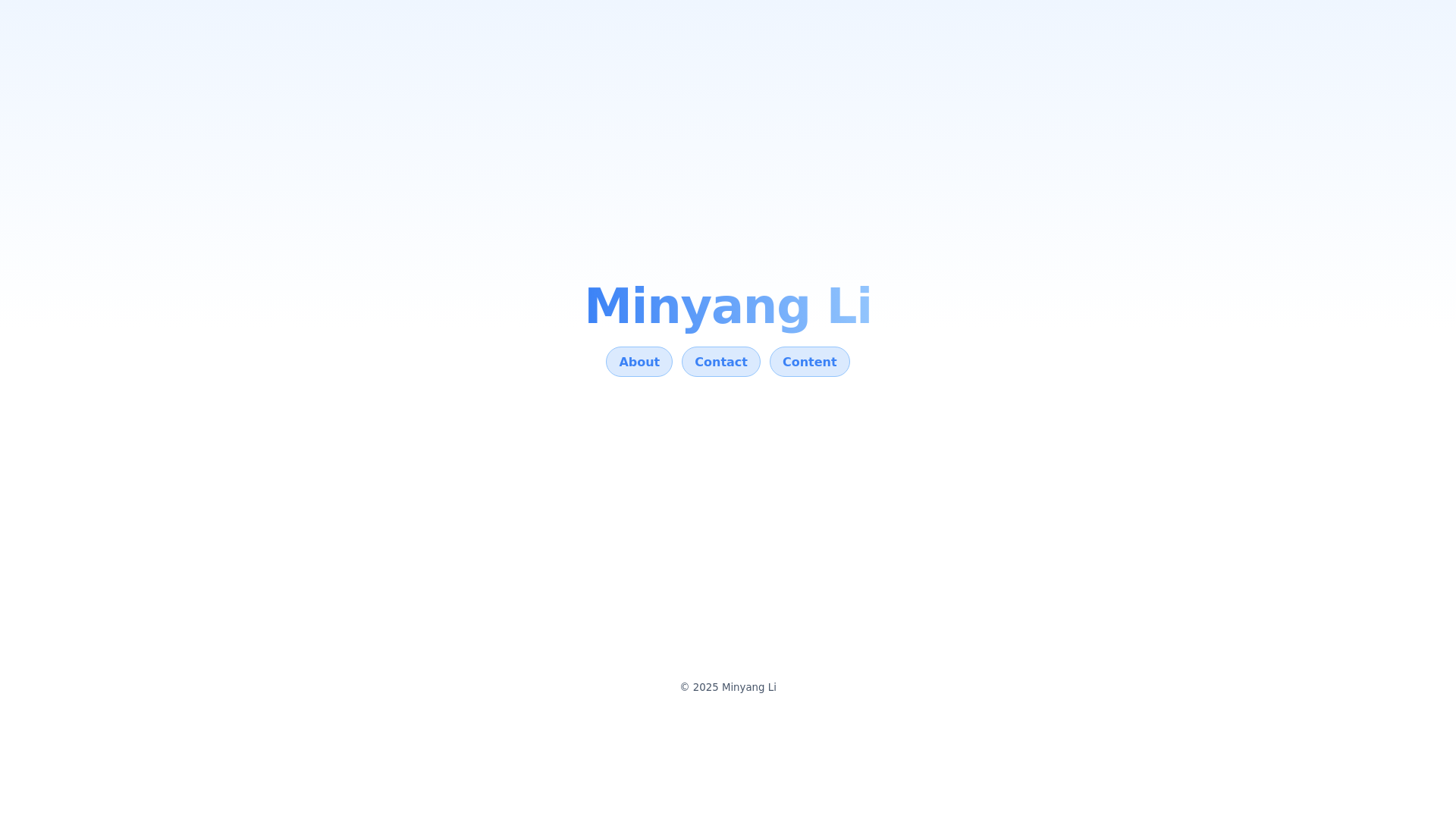 website screenshot of https://minyang-li.me/