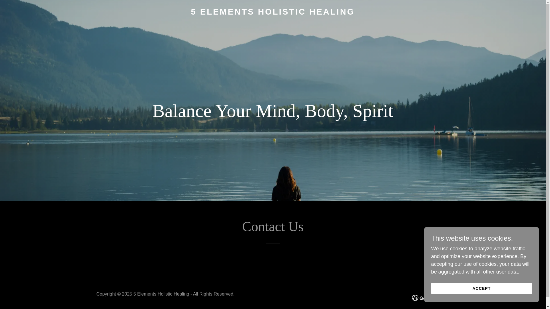website screenshot of https://5elementsholistichealing.com/