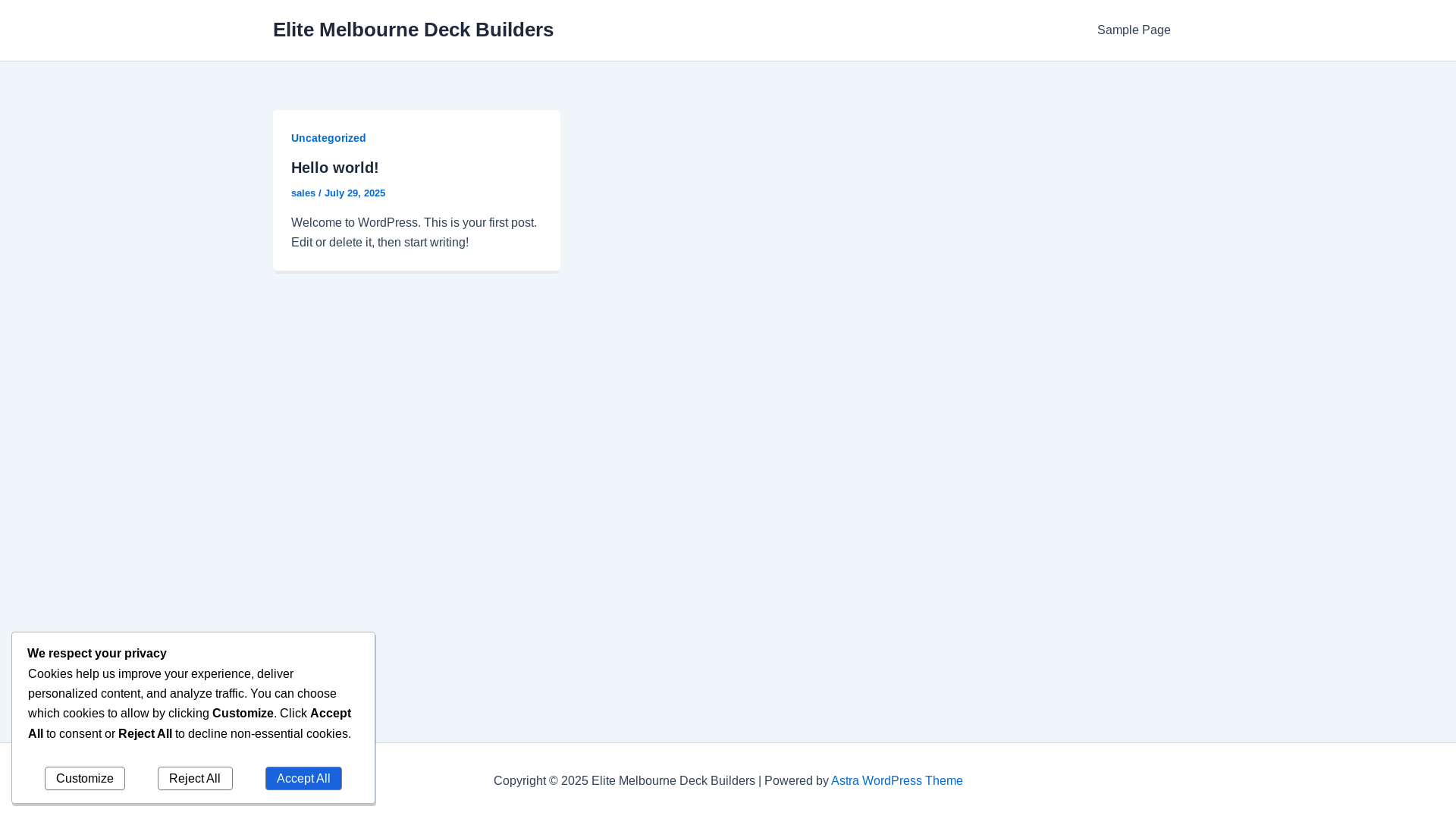 website screenshot of https://melbournedeckbuilders.au/