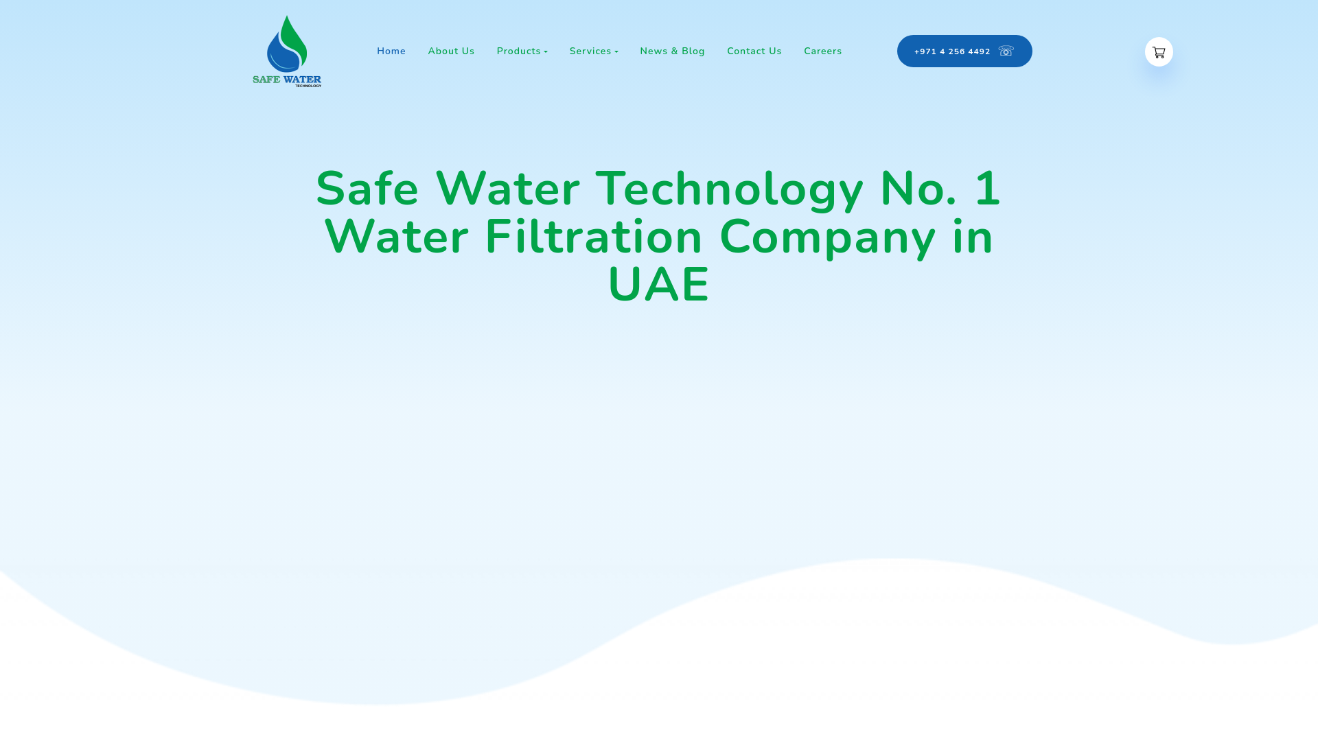 website screenshot of https://safewatertech.com