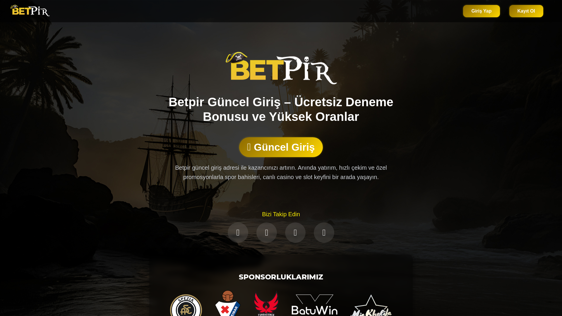 website screenshot of https://betpir.io