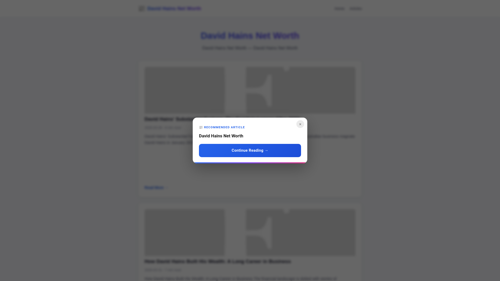 website screenshot of https://david-hains-net-worth.pages.dev/