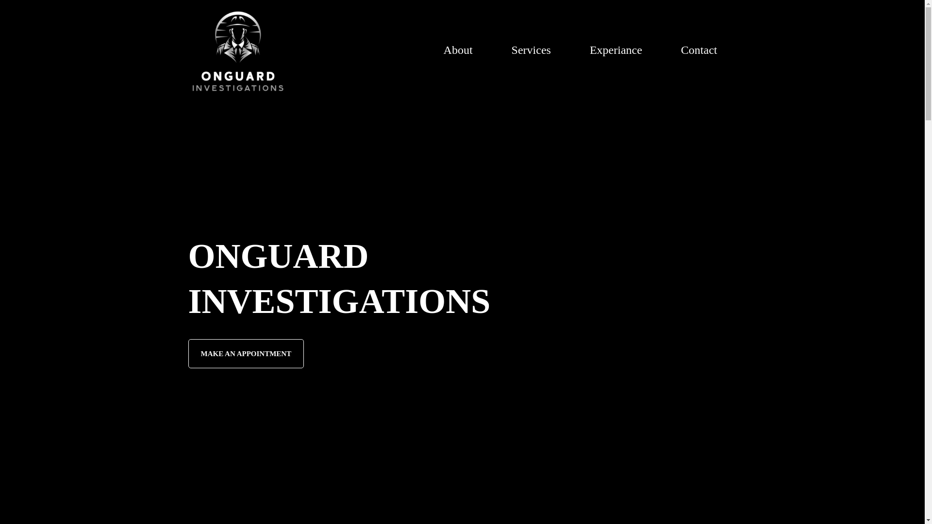 website screenshot of https://onguardinvestigations.com/
