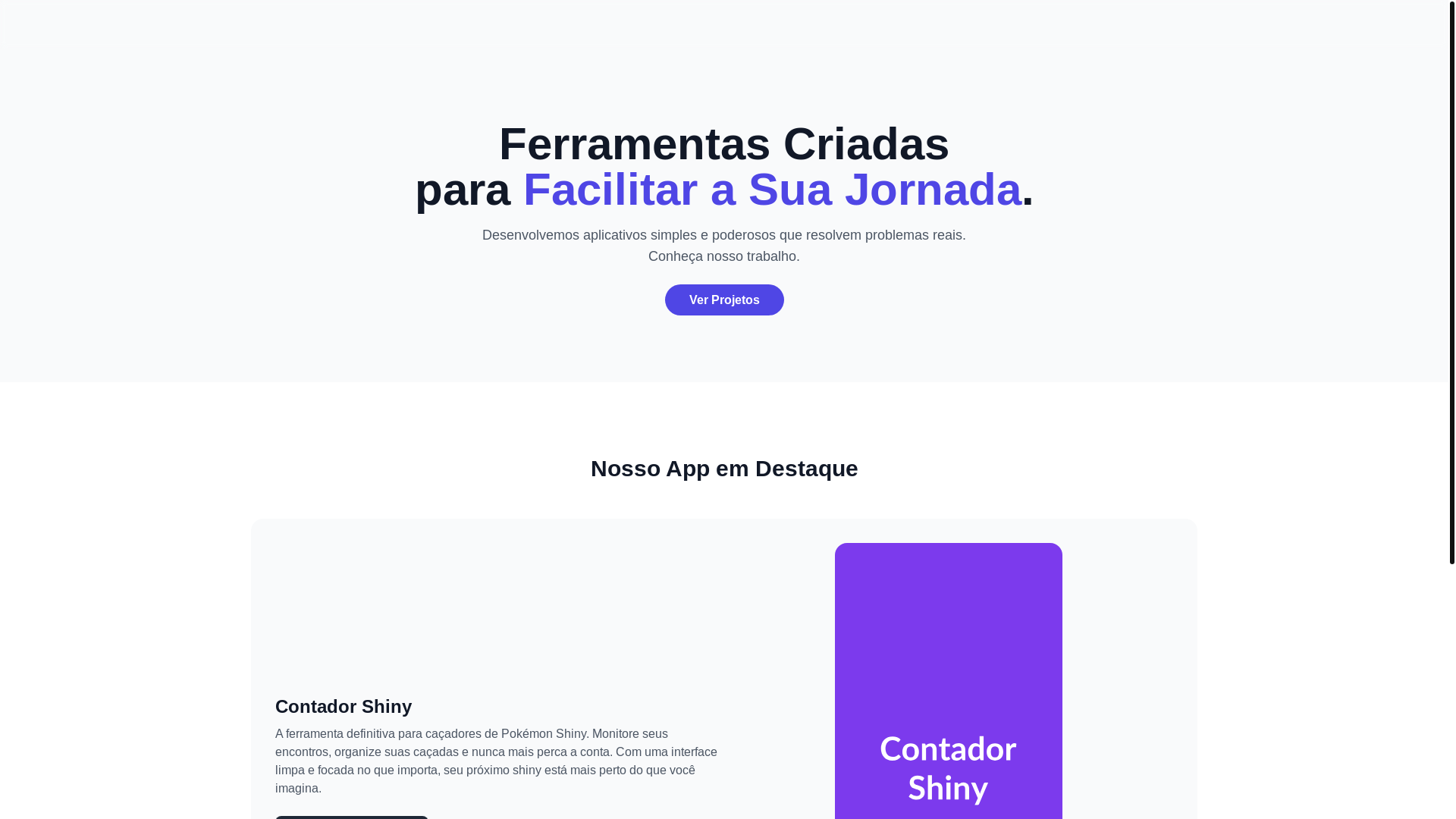 website screenshot of https://nevapps.com.br/