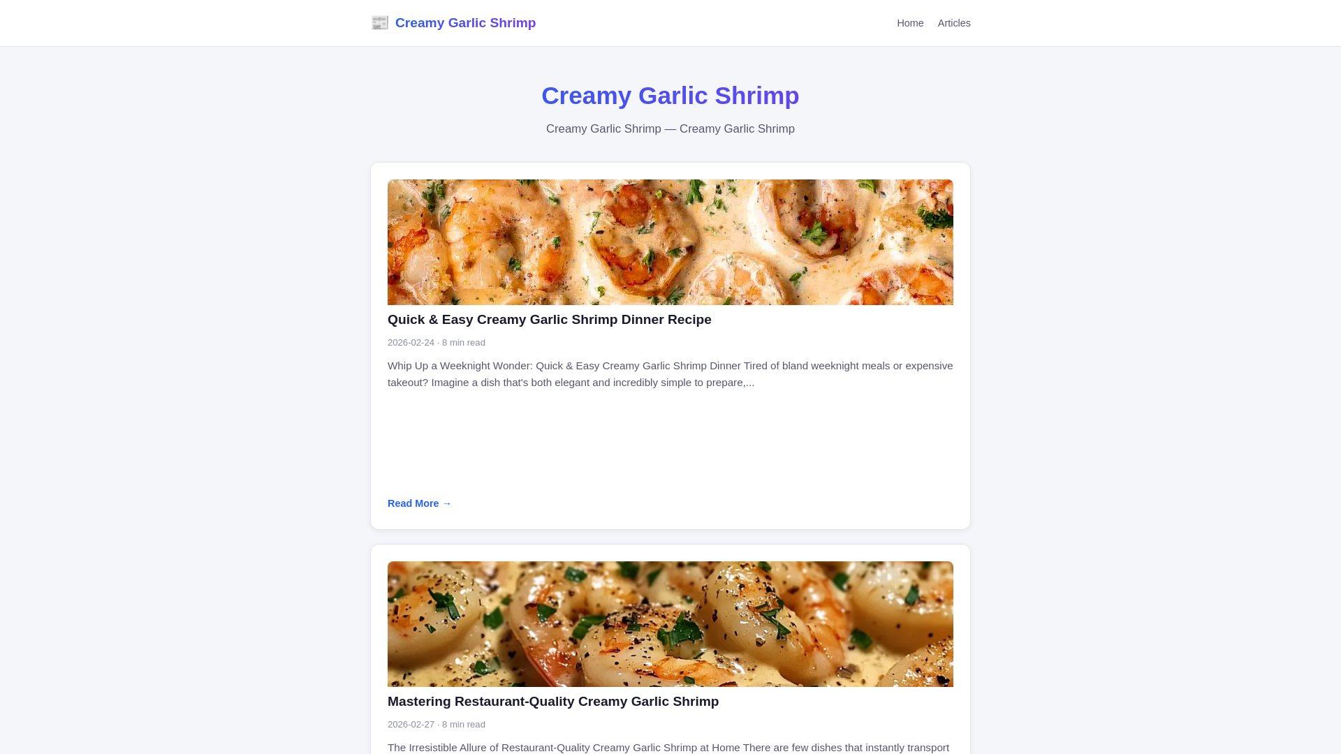 website screenshot of https://creamy-garlic-shrimp.pages.dev/
