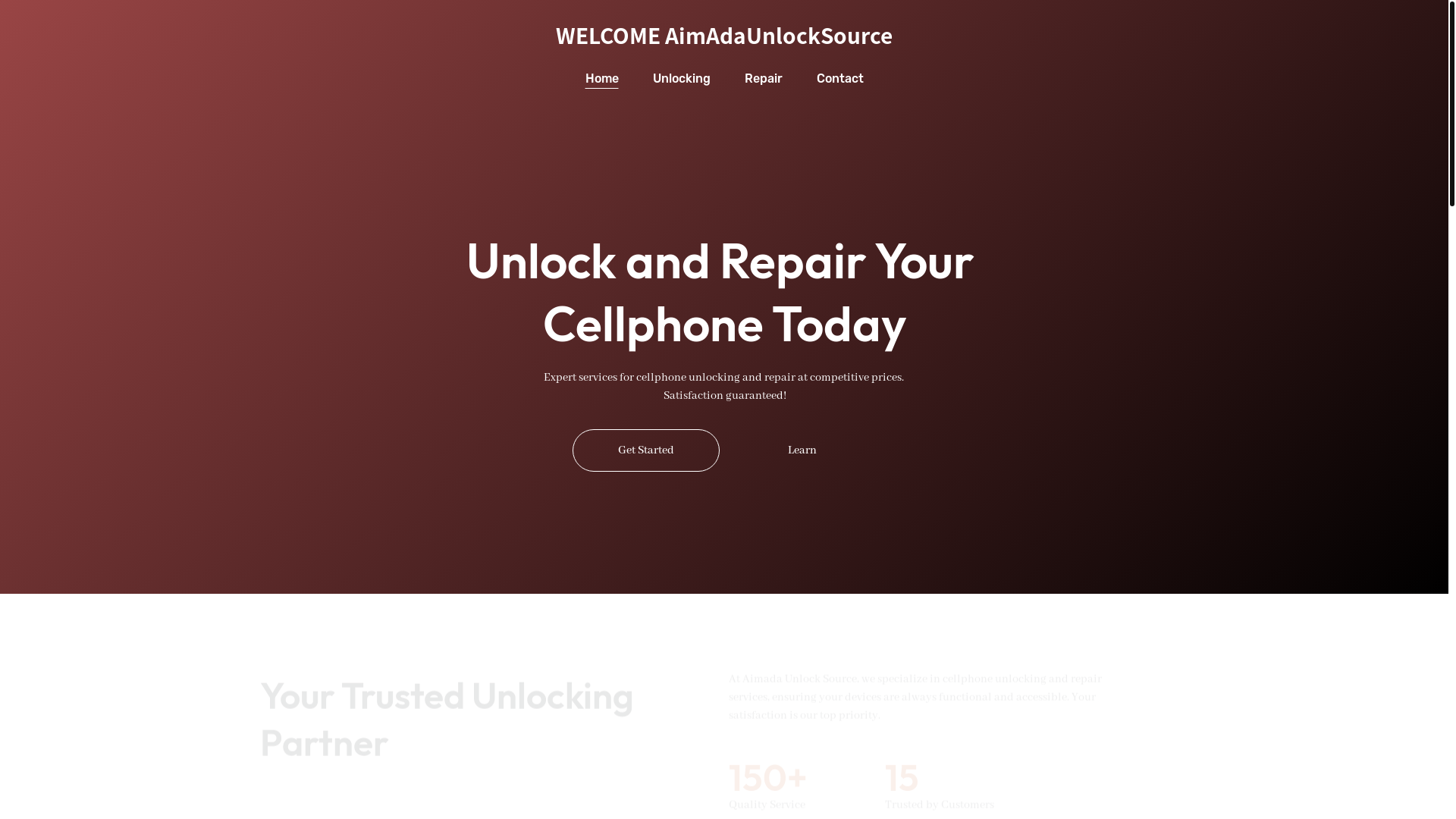 website screenshot of https://aimadaunlocksource.com/