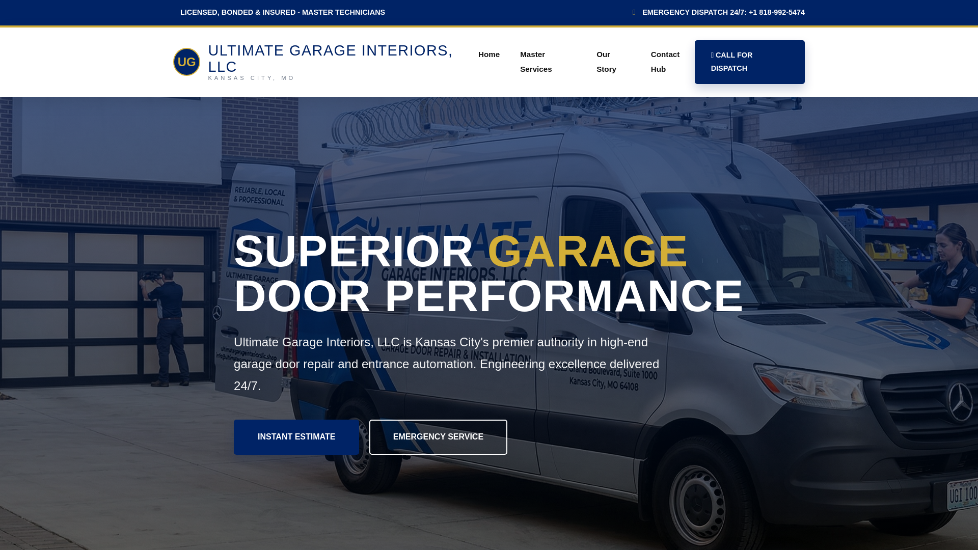 website screenshot of https://ultimategarageinteriorsllc.shop/