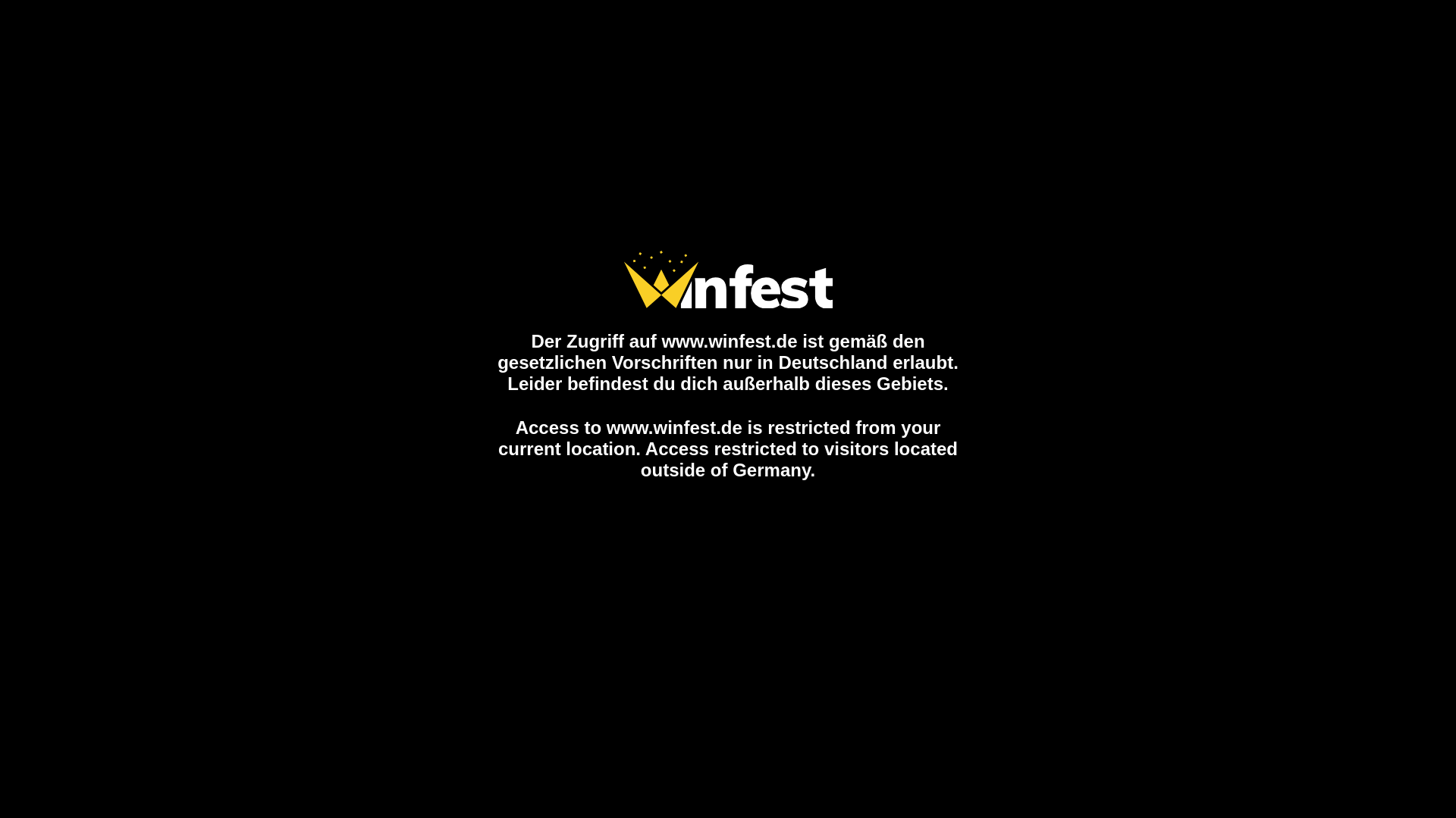 website screenshot of https://winfestcasino.top/