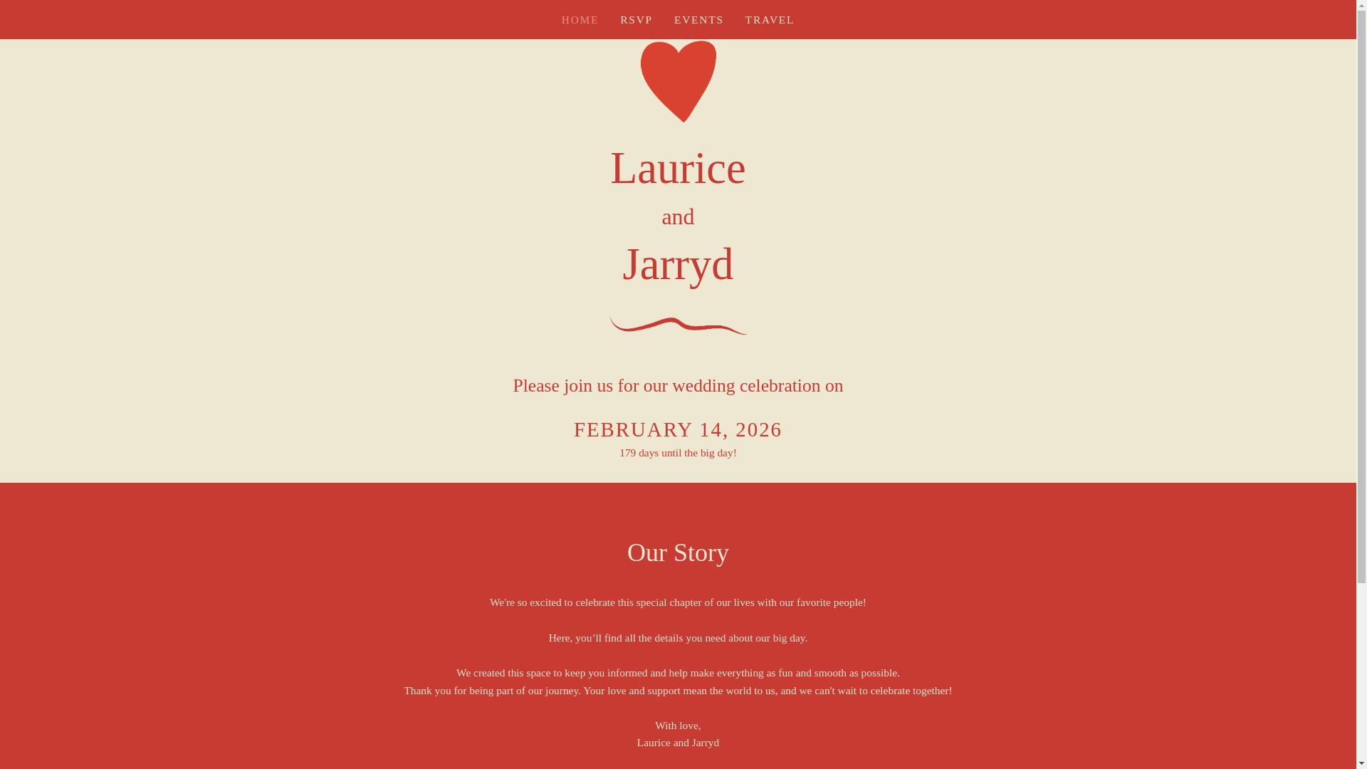 website screenshot of https://lauriceandjarryd.com/
