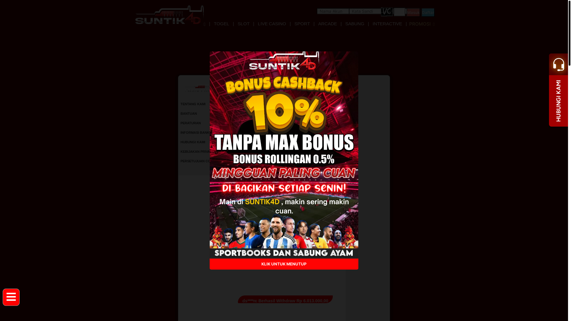 website screenshot of https://suntik4dkasih.site/