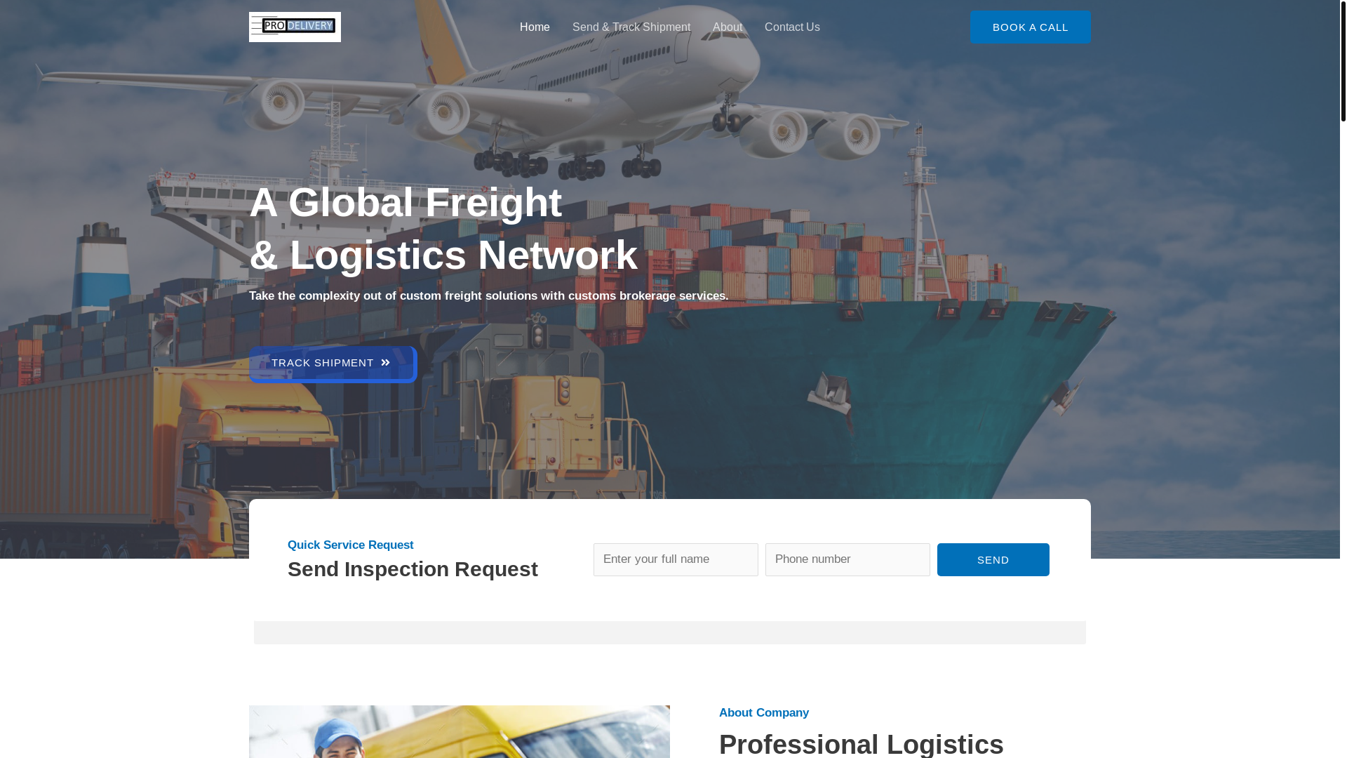 website screenshot of https://prodeliverys.com/